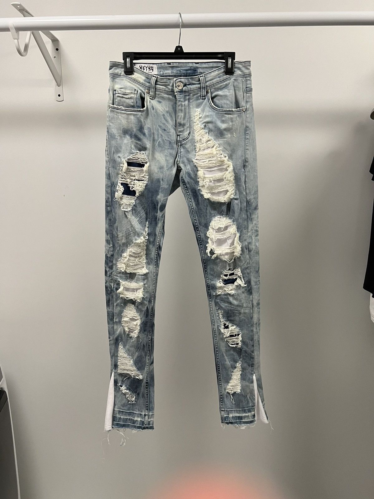 Other Xetko Hand Distressed Denim Jeans Size US 32 / EU 48 - 1 Thumbnail