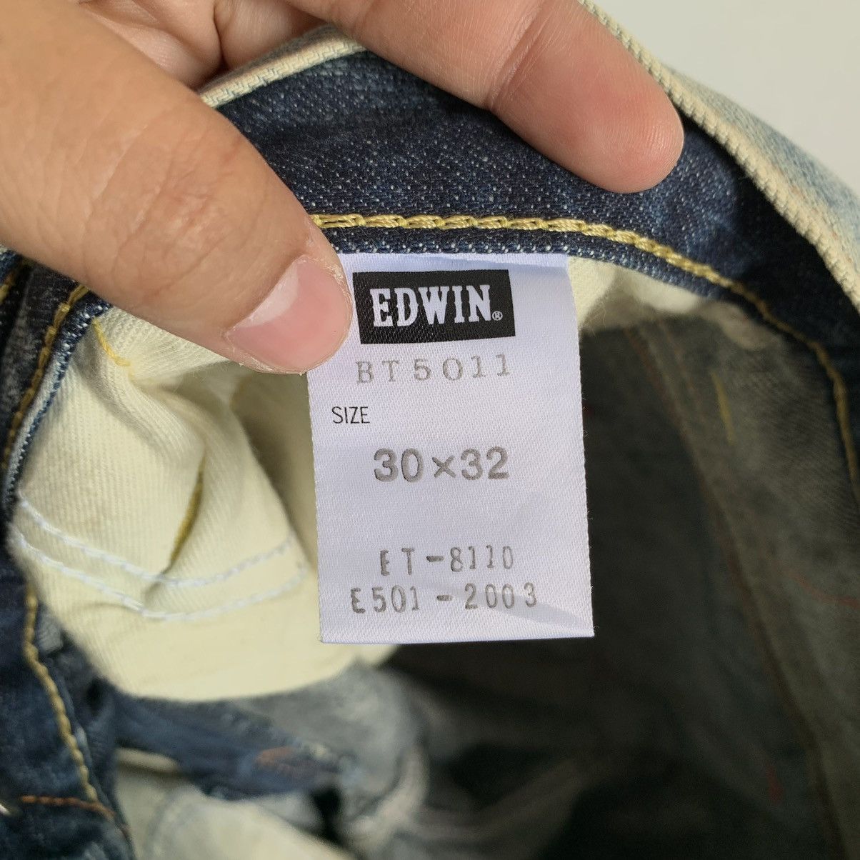 Edwin Edwin Blue Trip 503 TRASHED Denim Jeans Size US 31 - 10 Thumbnail