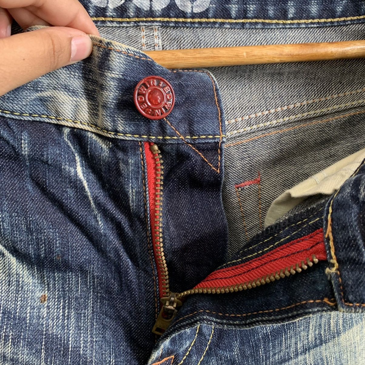 Edwin Edwin Blue Trip 503 TRASHED Denim Jeans Size US 31 - 7 Thumbnail