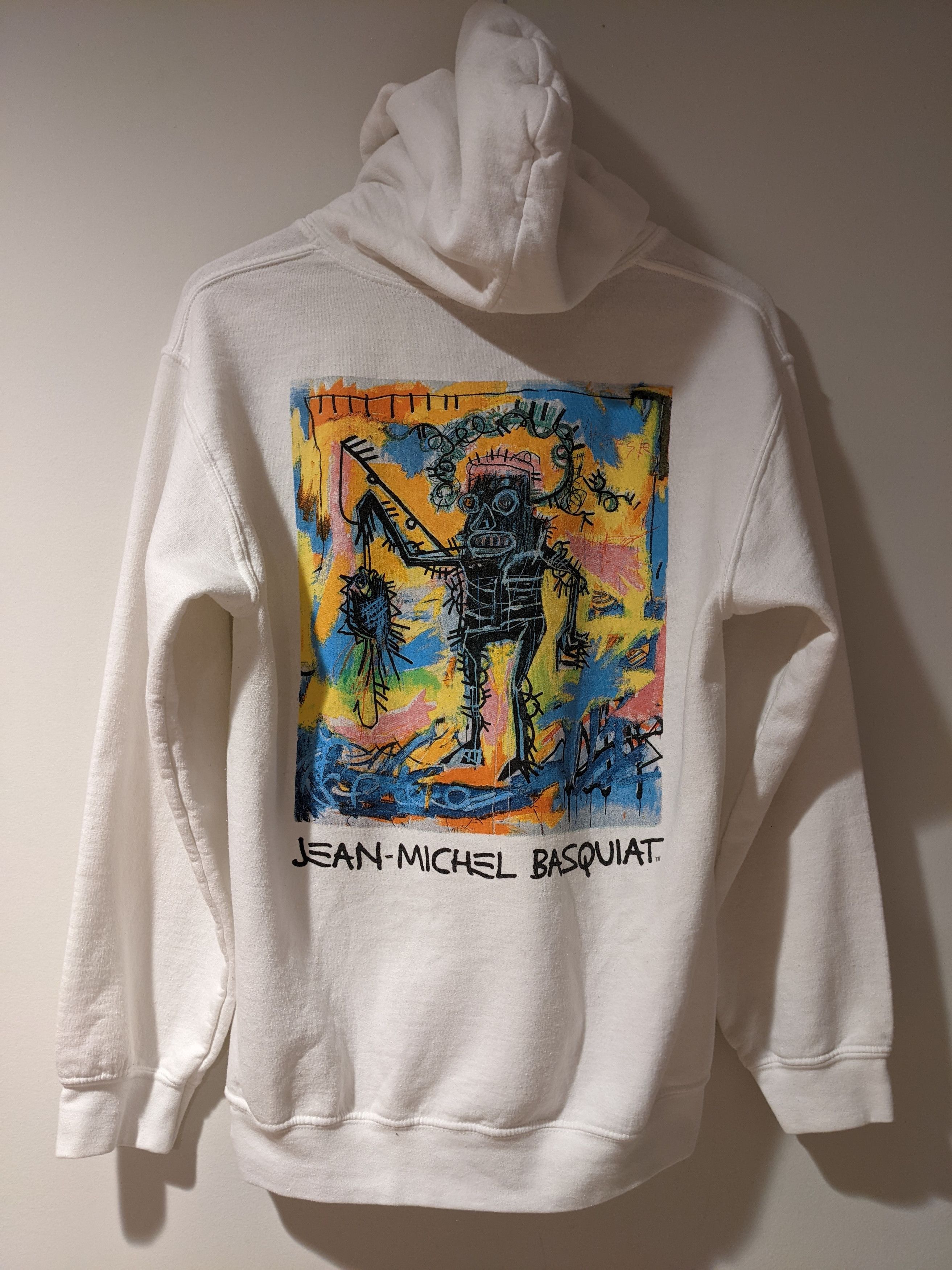 Jean Michel Basquiat Fish Robot Flames Crown Art Hoodie