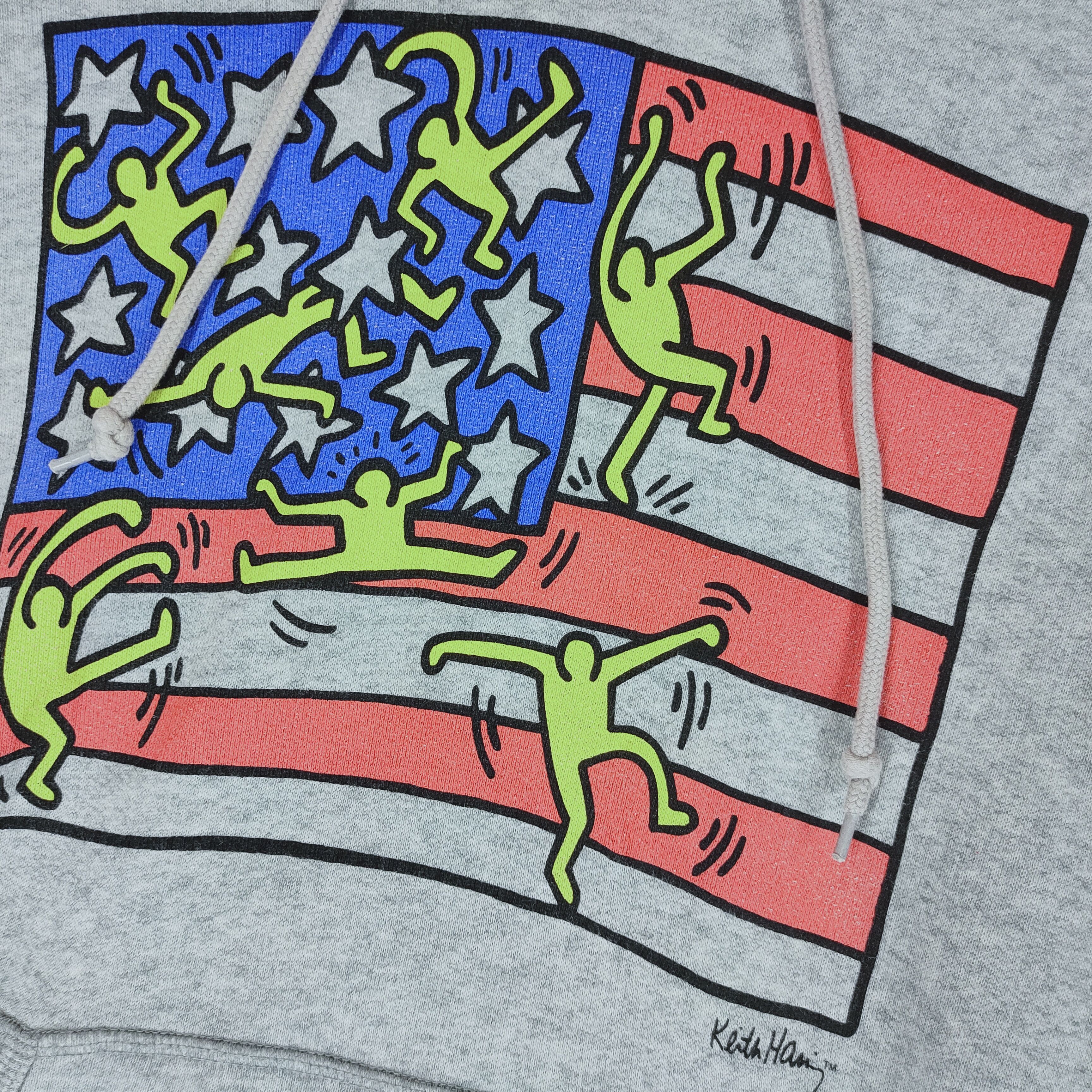Keith Haring KEITH HARING USA Flag Dancing Big Printed M Size Hoodie Size US M / EU 48-50 / 2 - 2 Thumbnail