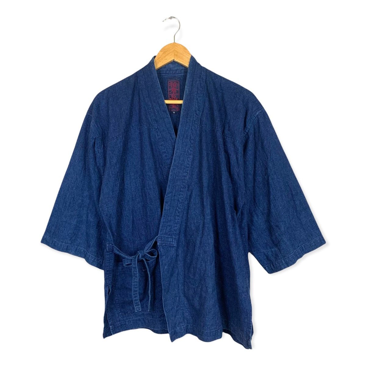 Vtg Japanese Bamboo Grass Kendo Uniform Indigo Blue