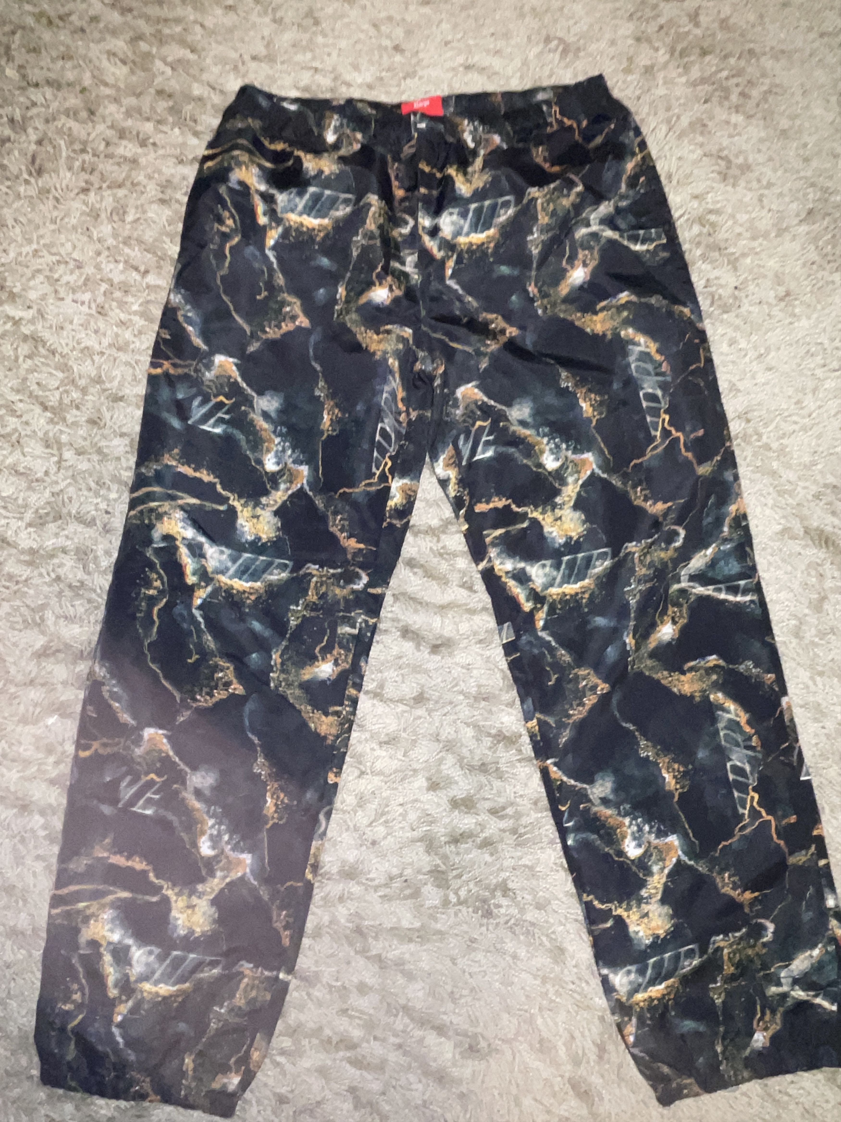 Supreme Supreme Marble Track Pant Black | Grailed