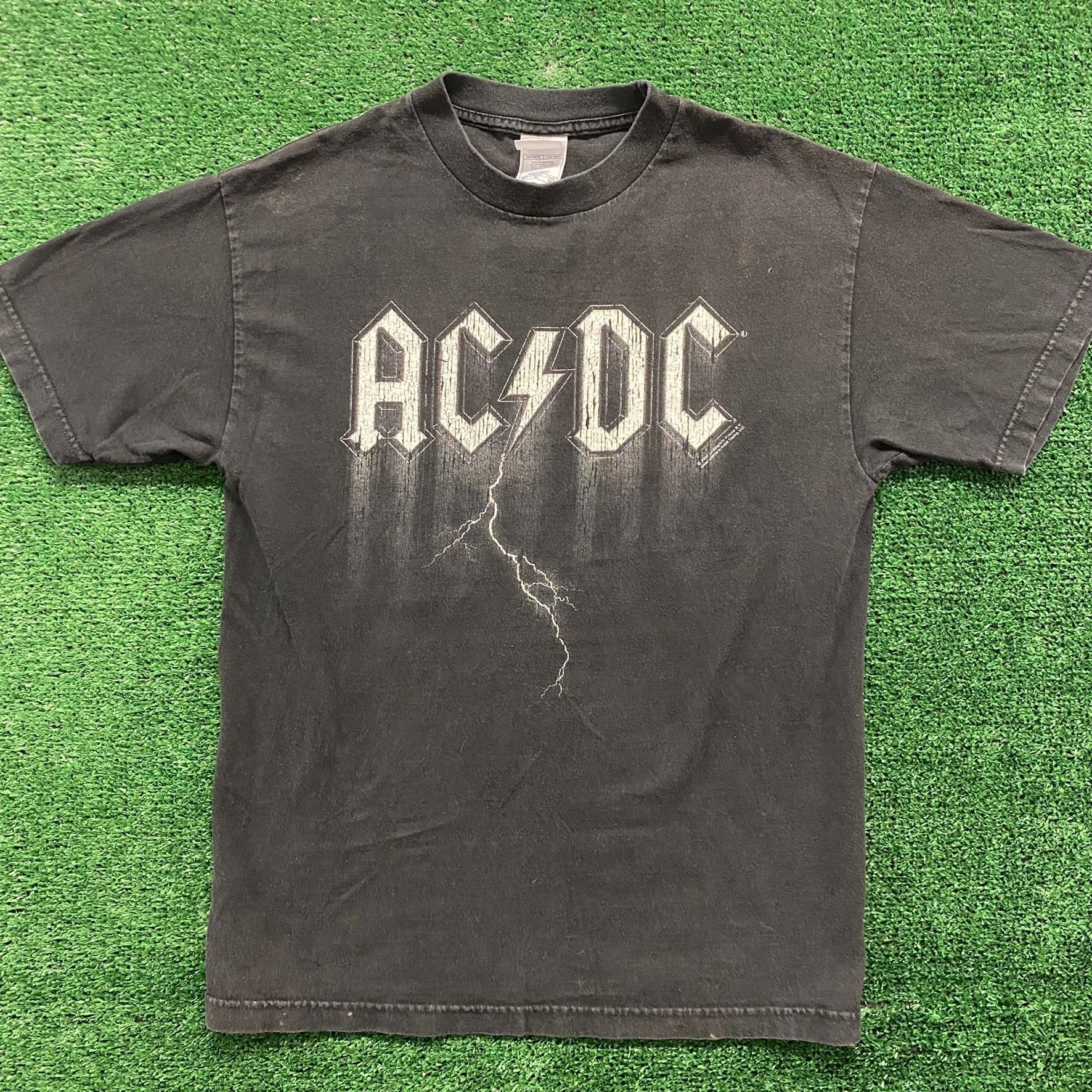 Ac/Dc × Band Tees × Vintage AC/DC Lightning Vintage Rock Band T-Shirt ...