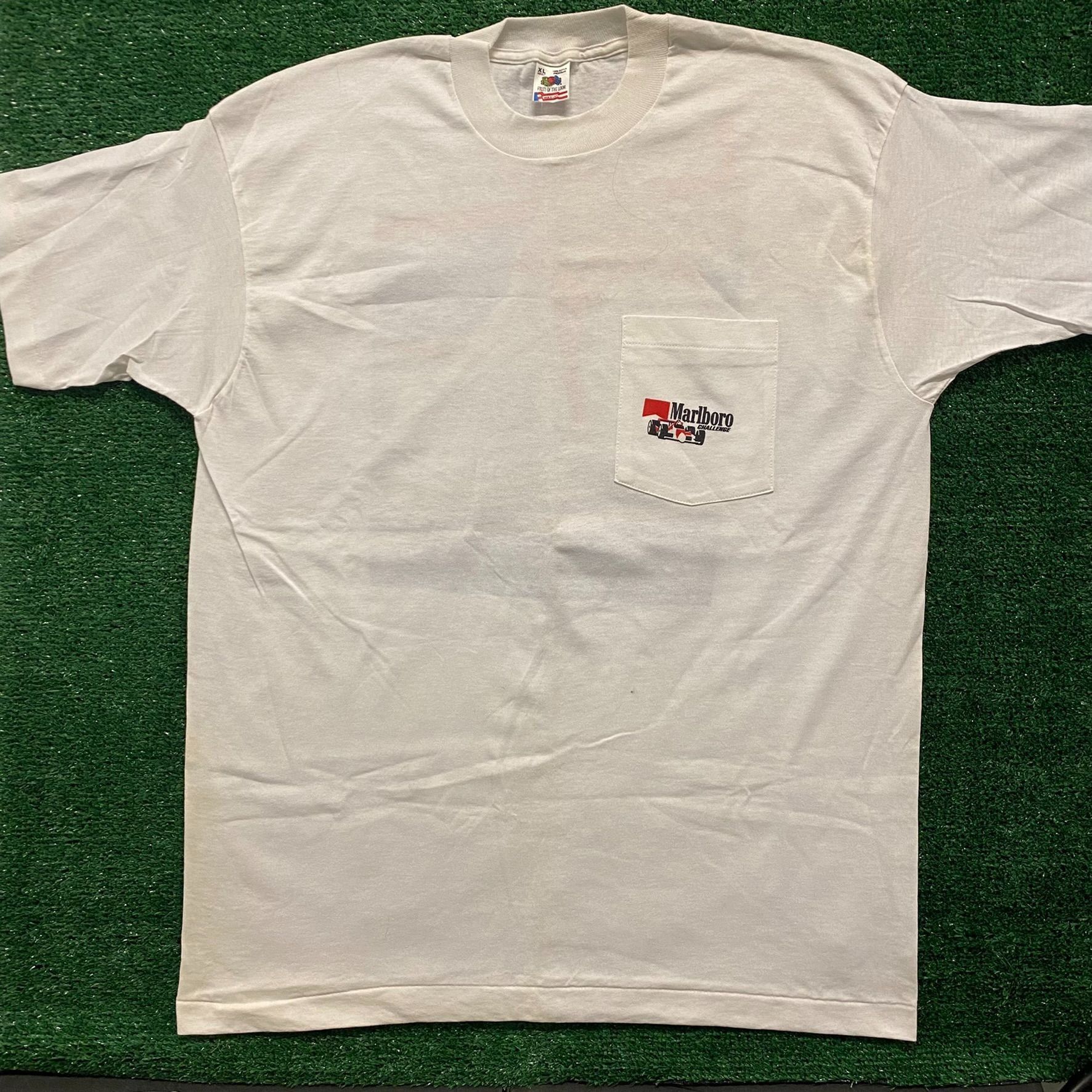 image of Made In USA x Marlboro Racing 1992 Vintage 90's T-Shirt in White, Men's (Size XL)