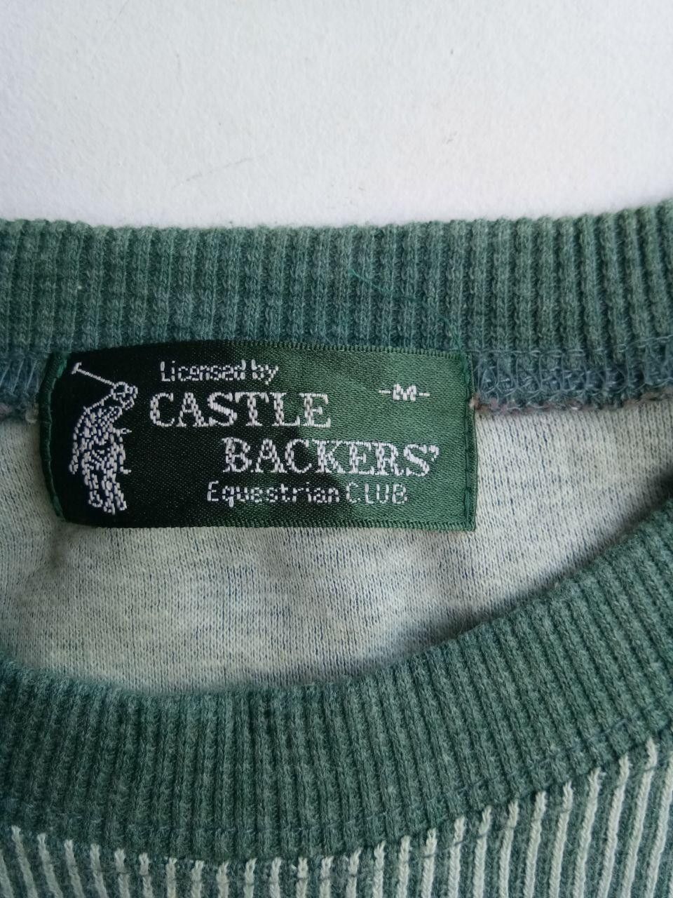 Other Vintage Castle Backers Equestrian Club Striped Sweatshirt Size US M / EU 48-50 / 2 - 3 Thumbnail