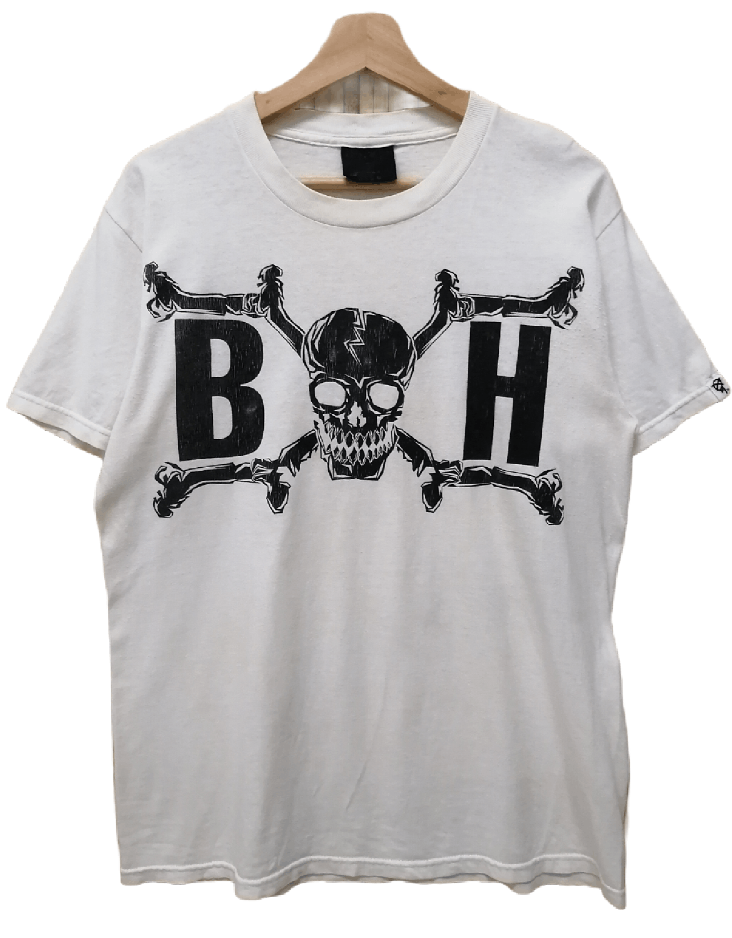 image of Archival Clothing x Bounty Hunter vintage Bounty Hunter Skull Tshirt in White, Men's (Size Medium)