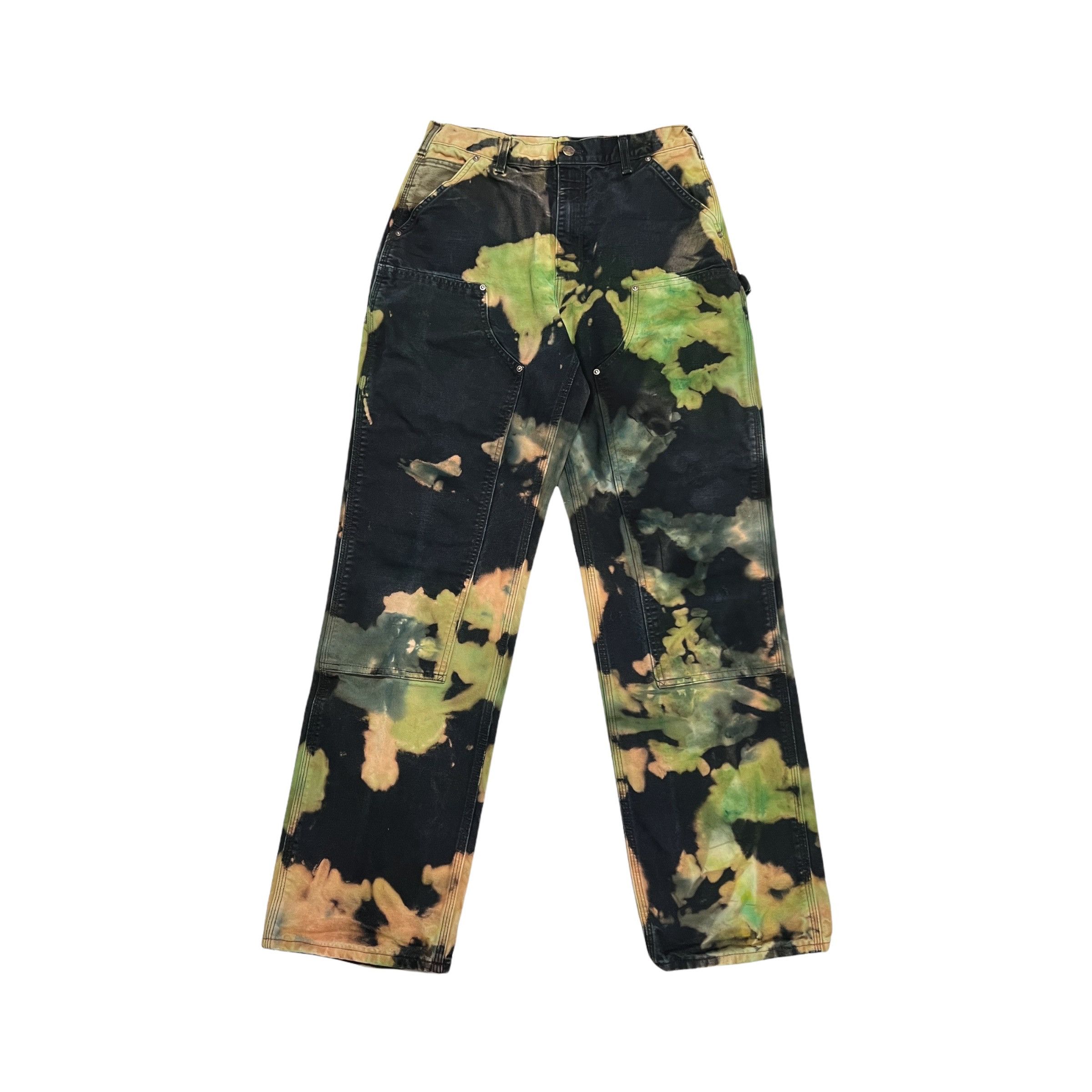2000s Carhartt Tie Dye Grove Double Knee Canvas Cargo Pants