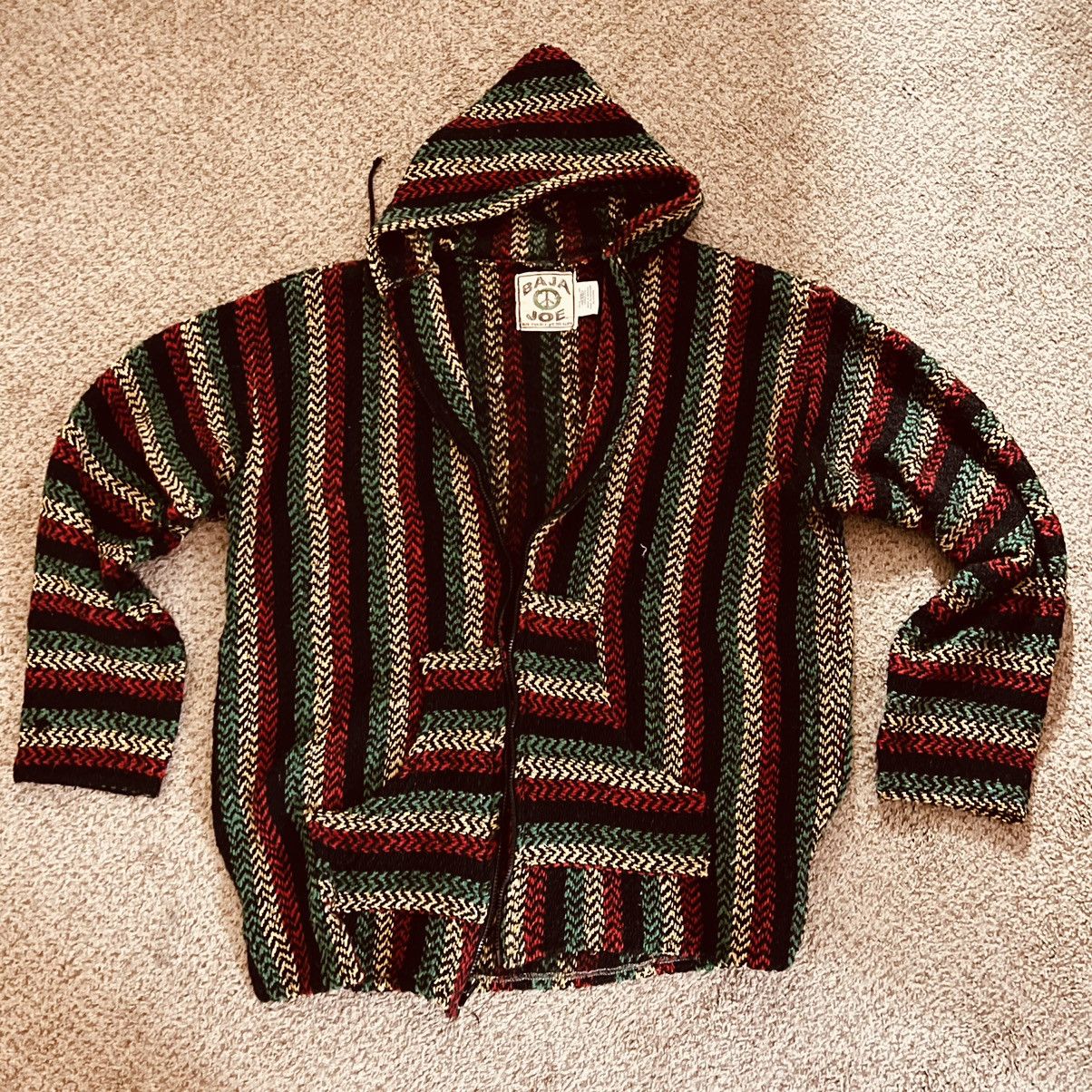 Baja Joe VINTAGE KNITTED WOOL SURFER PONCHO COAT | Grailed