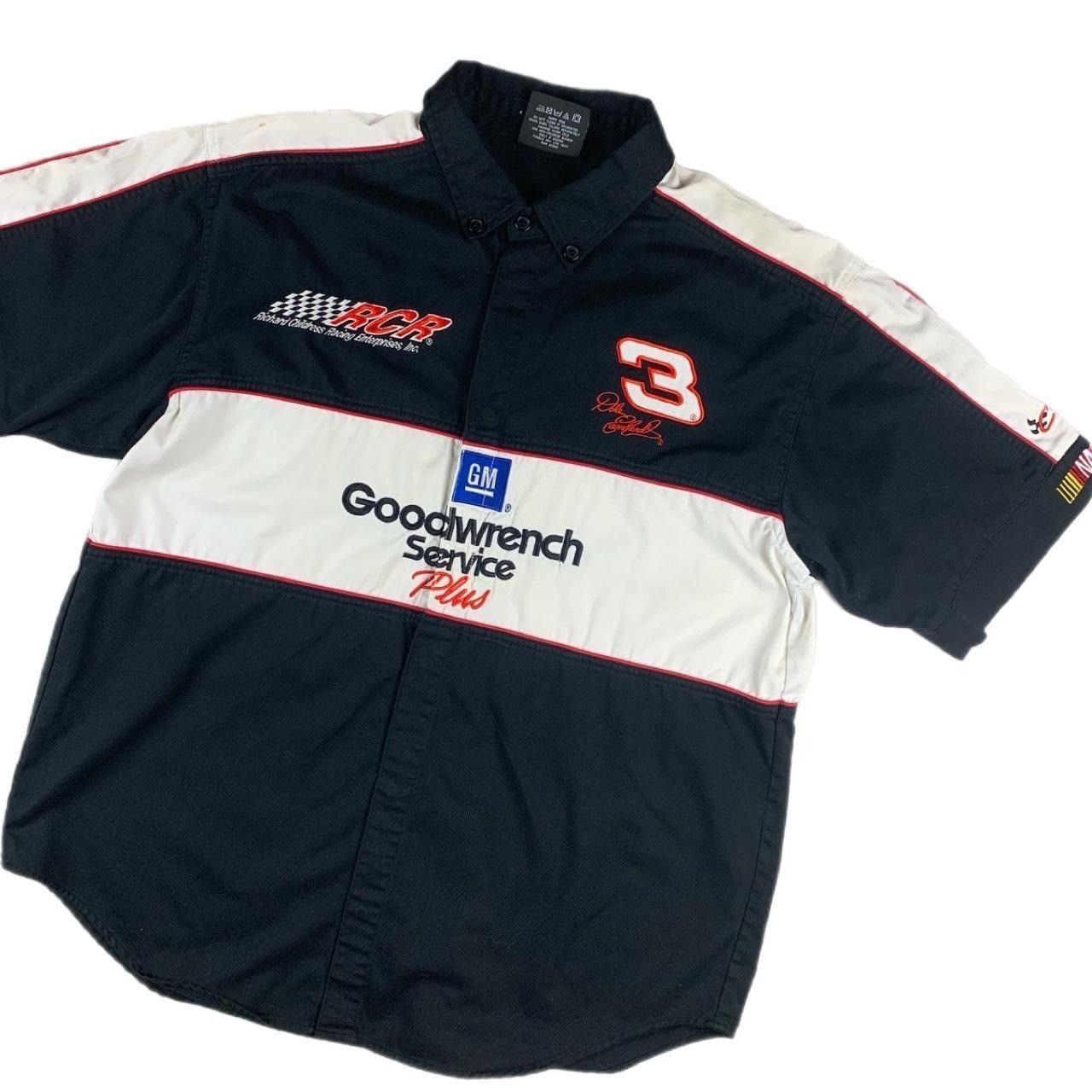thumbnail image 2 of Winner's Circle Dale Earnhardt Jr. Pit Crew Shirt – 3XL, Red/Black, Full Button Up Embroidered Logos 2 of 2