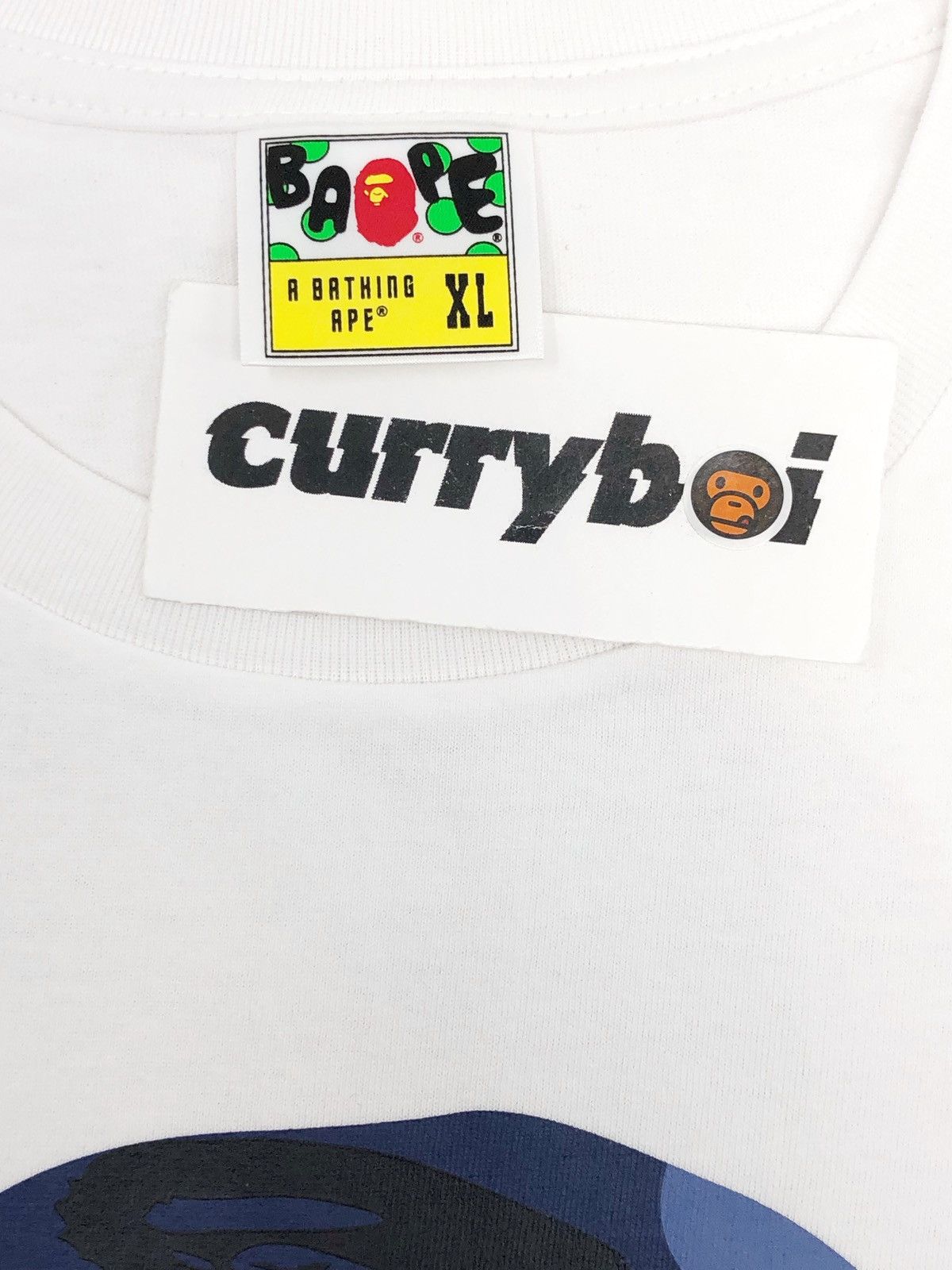 Bape BAPE Color Camo Big Ape Head T-Shirt White/Navy Size US XL / EU 56 / 4 - 6 Thumbnail
