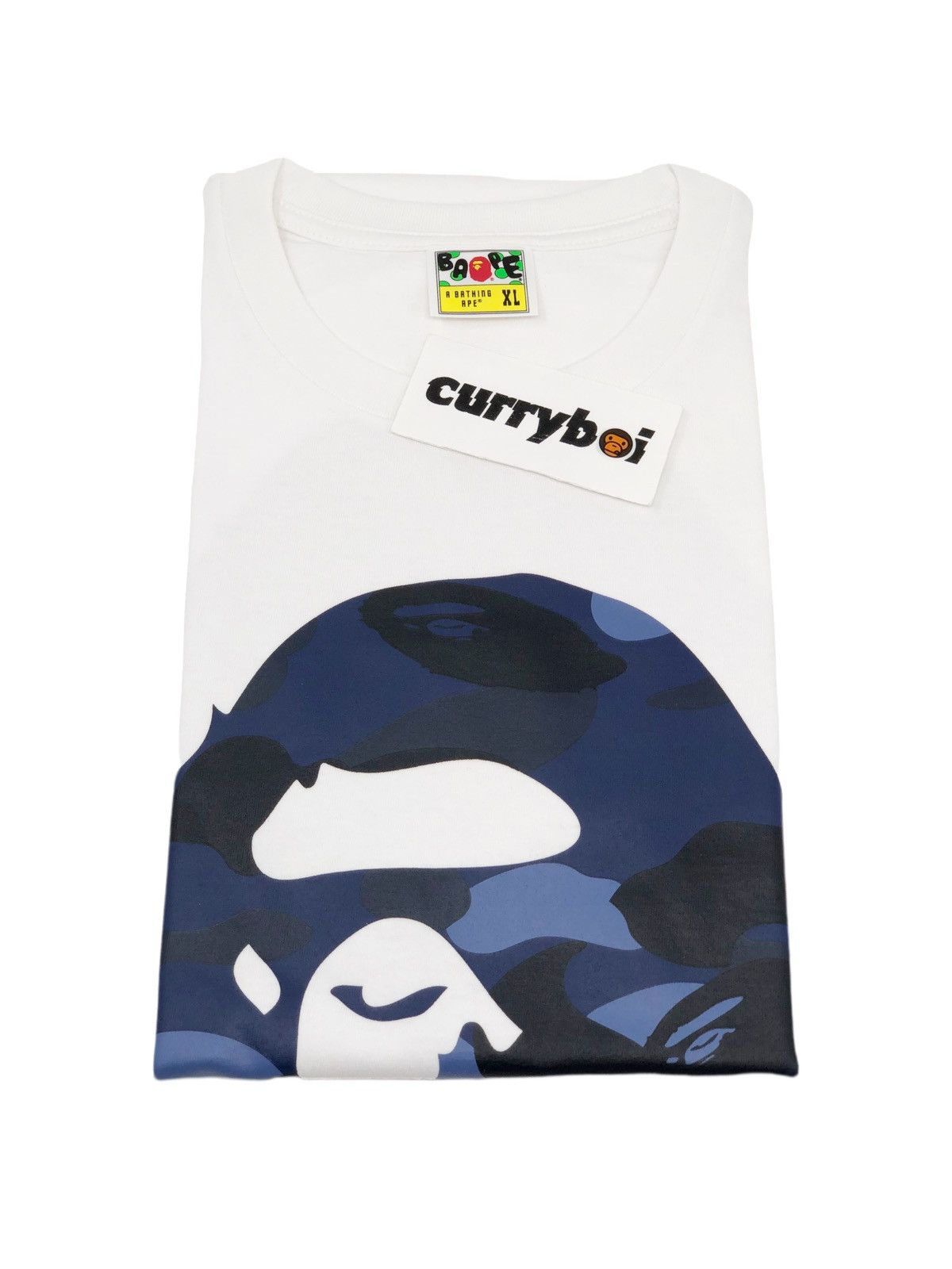 Bape BAPE Color Camo Big Ape Head T-Shirt White/Navy Size US XL / EU 56 / 4 - 4 Thumbnail