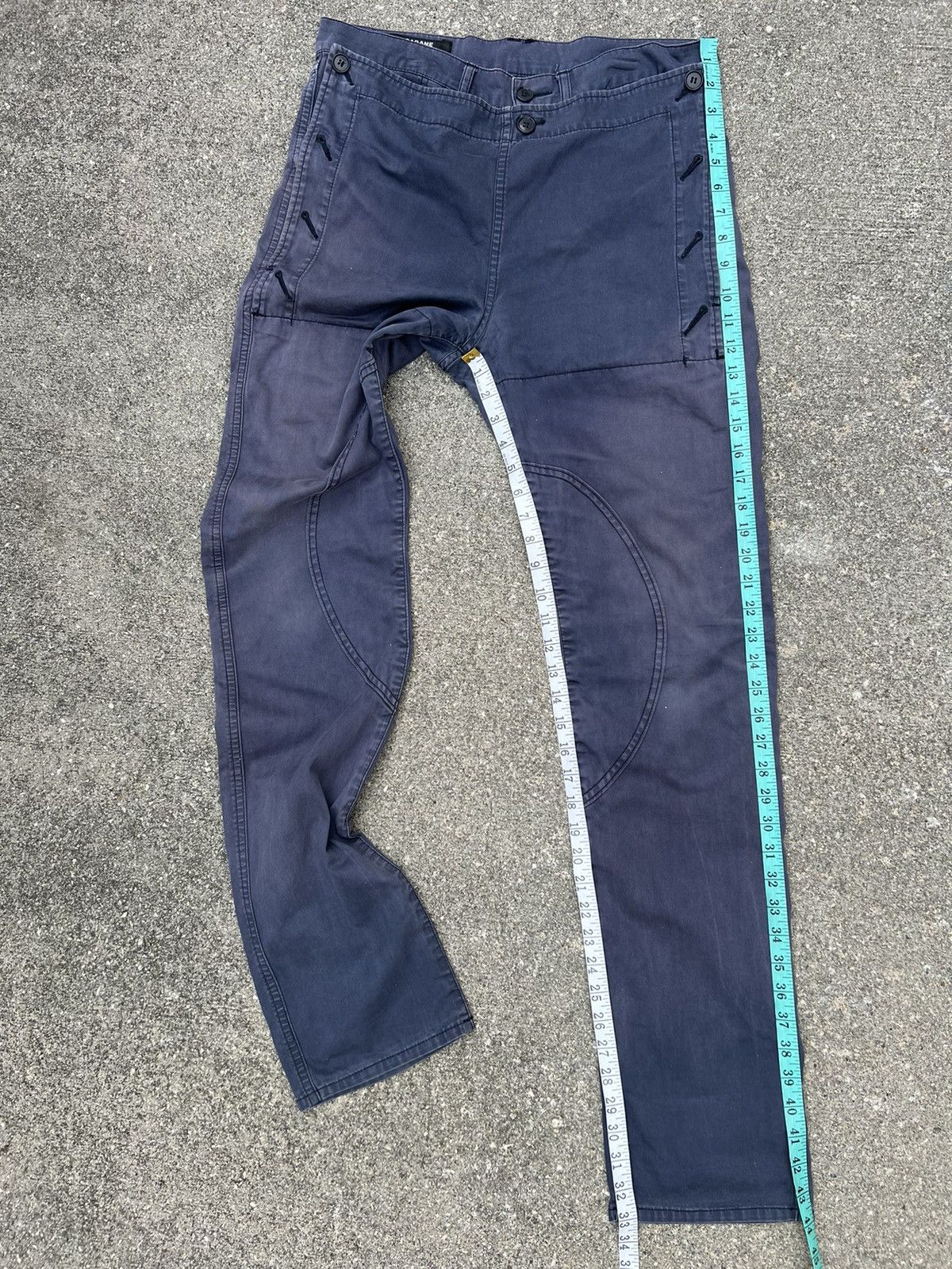 CABANE de ZUCCa VTG Cabane De Zucca Sun Faded Navy Blue Crackerjack Trouser Size US 30 / EU 46 - 4 Thumbnail