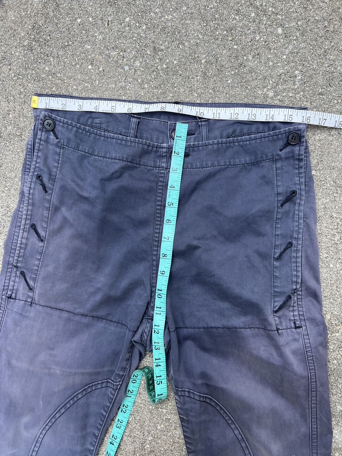 CABANE de ZUCCa VTG Cabane De Zucca Sun Faded Navy Blue Crackerjack Trouser Size US 30 / EU 46 - 2 Thumbnail