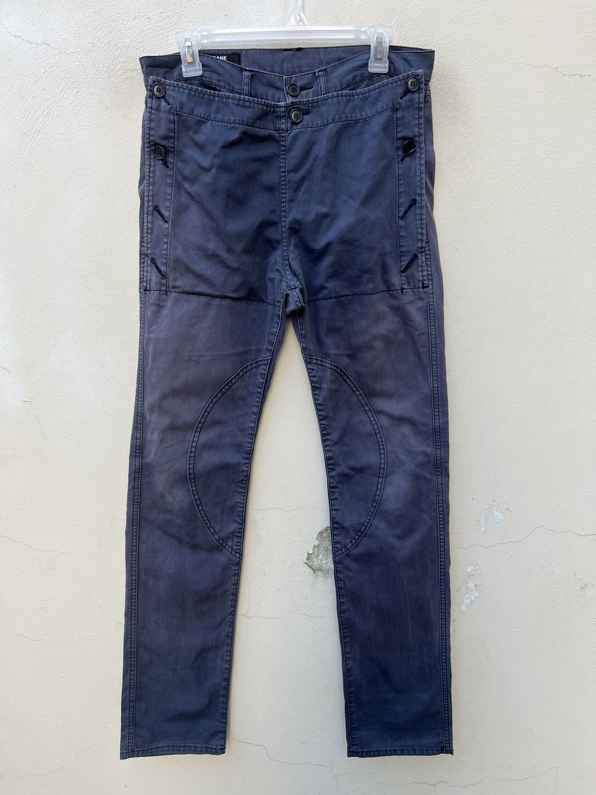 CABANE de ZUCCa VTG Cabane De Zucca Sun Faded Navy Blue Crackerjack Trouser Size US 30 / EU 46 - 6 Thumbnail