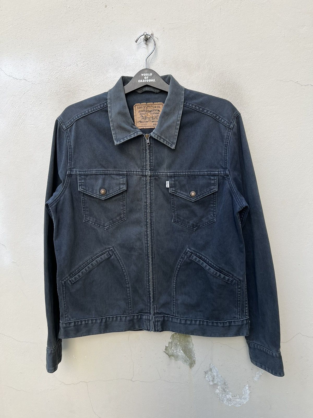 Levi's Vintage 1997 Levi’s Distress Sun Faded Cord Jacket Trashed Size US XL / EU 56 / 4 - 6 Thumbnail