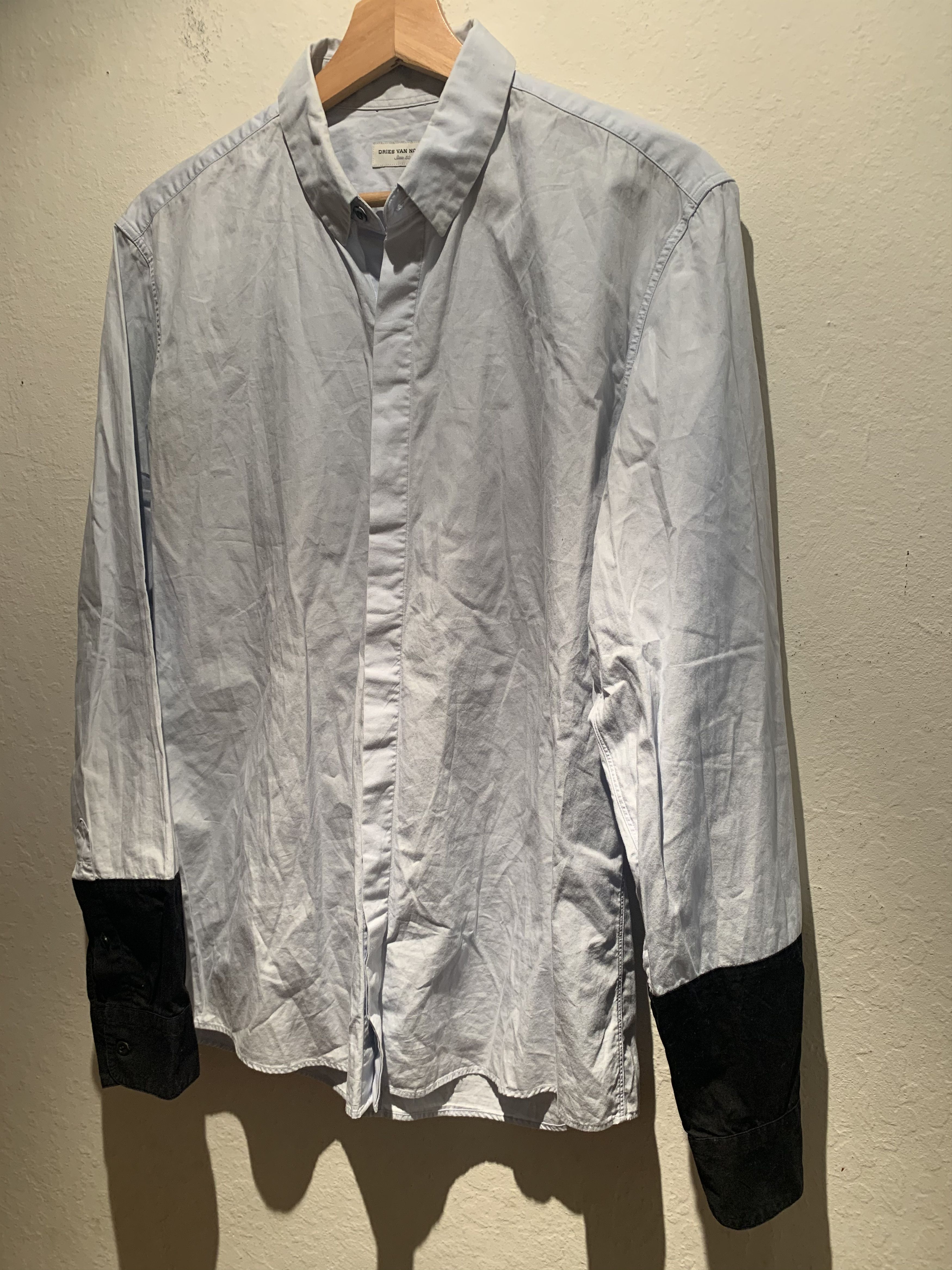 Designer × Dries Van Noten *RARE* Dries Van Noten Paneled Button Shirt - Size 50 Size US M / EU 48-50 / 2 - 1 Thumbnail