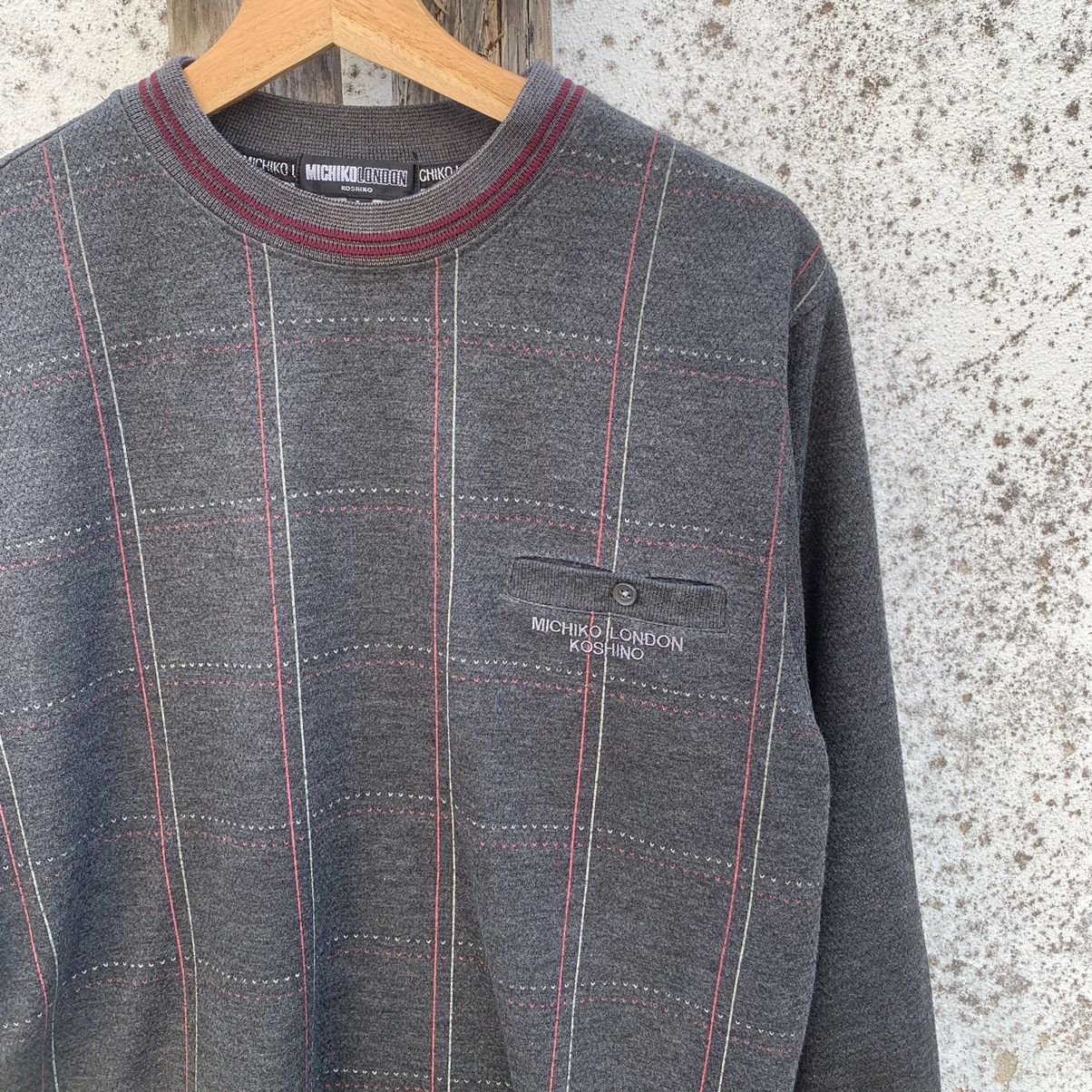 Japanese Brand × Michiko Koshino × Michiko Koshino London Vintage Michiko London Koshino Check Sweater Plaid Pullover Size US L / EU 52-54 / 3 - 2 Thumbnail