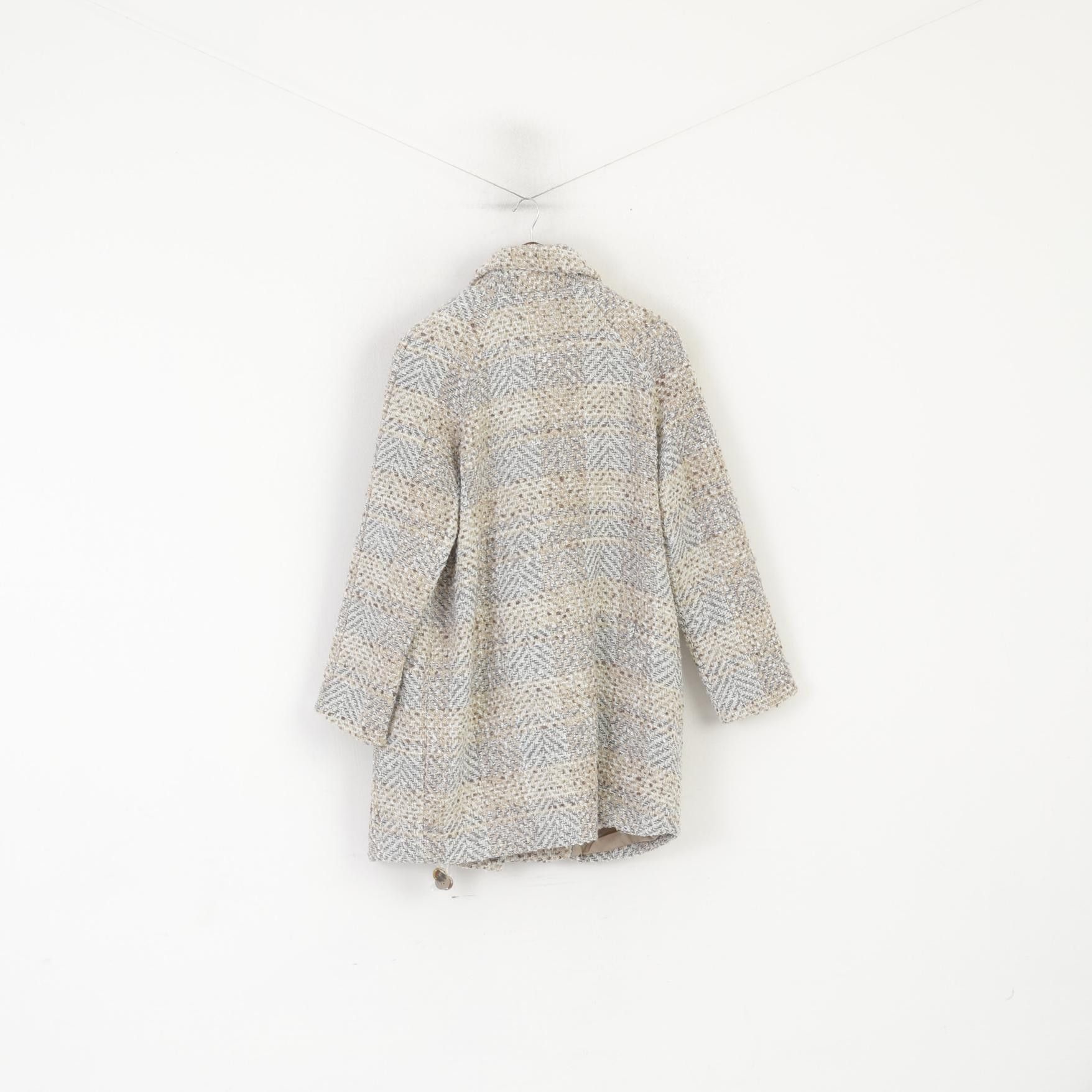 Vintage New Rick Cardona Women 16 42 M/L Coat Beige 3215 Size XL / US 12-14 / IT 48-50 - 7 Thumbnail