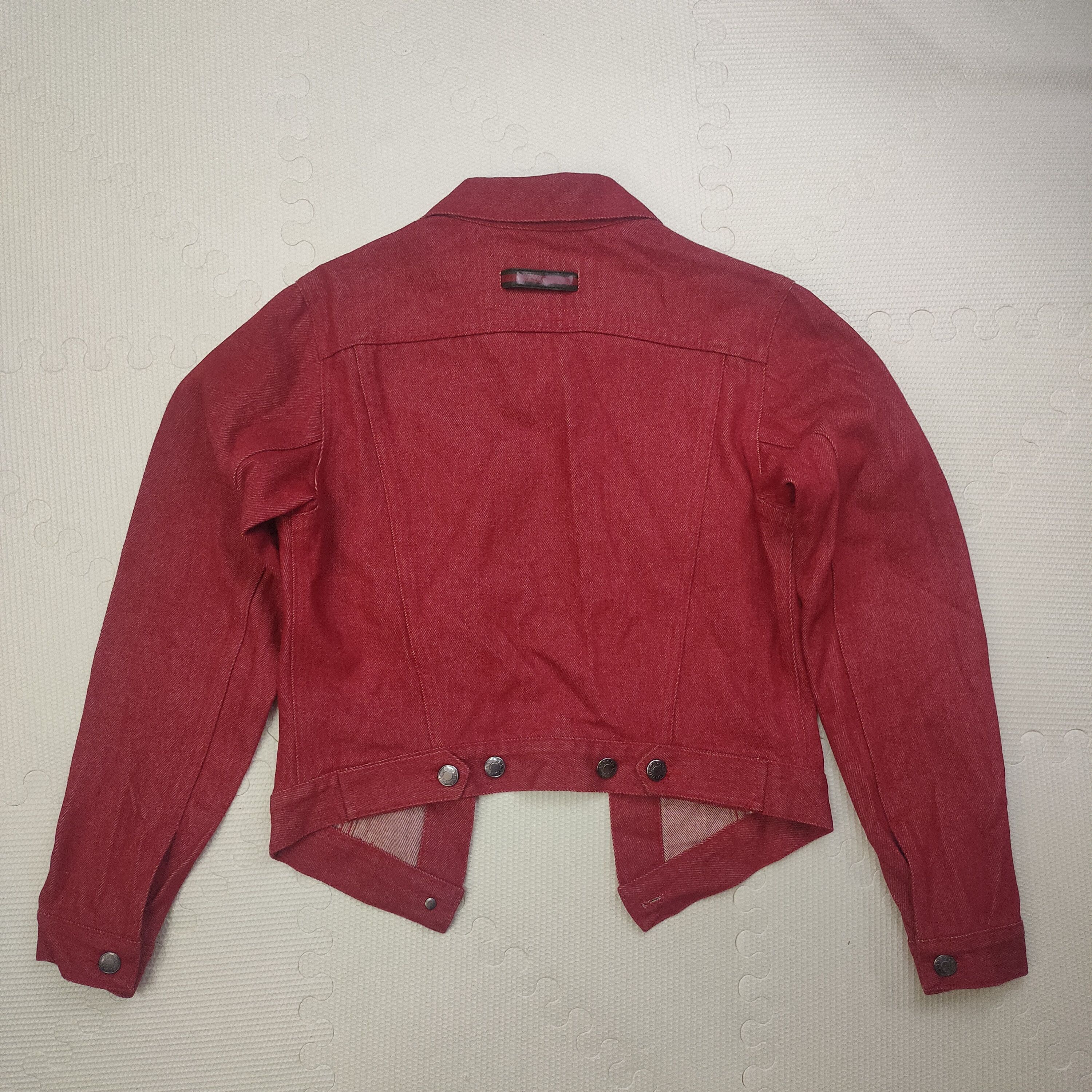 Gucci Gucci by Tom Ford 1999 Red Denim Jacket Size XS / US 0-2 / IT 36-38 - 6 Thumbnail