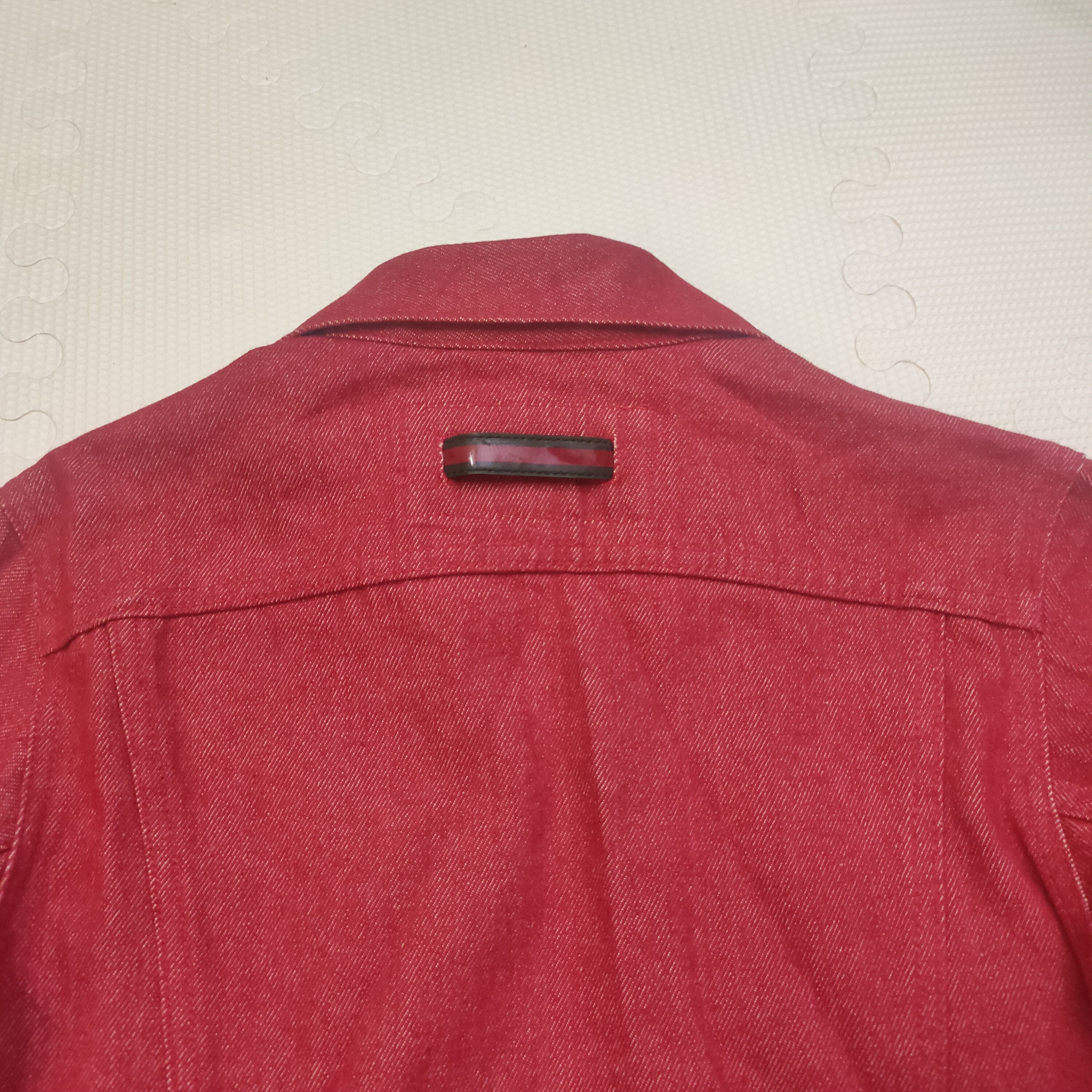 Gucci Gucci by Tom Ford 1999 Red Denim Jacket Size XS / US 0-2 / IT 36-38 - 7 Thumbnail
