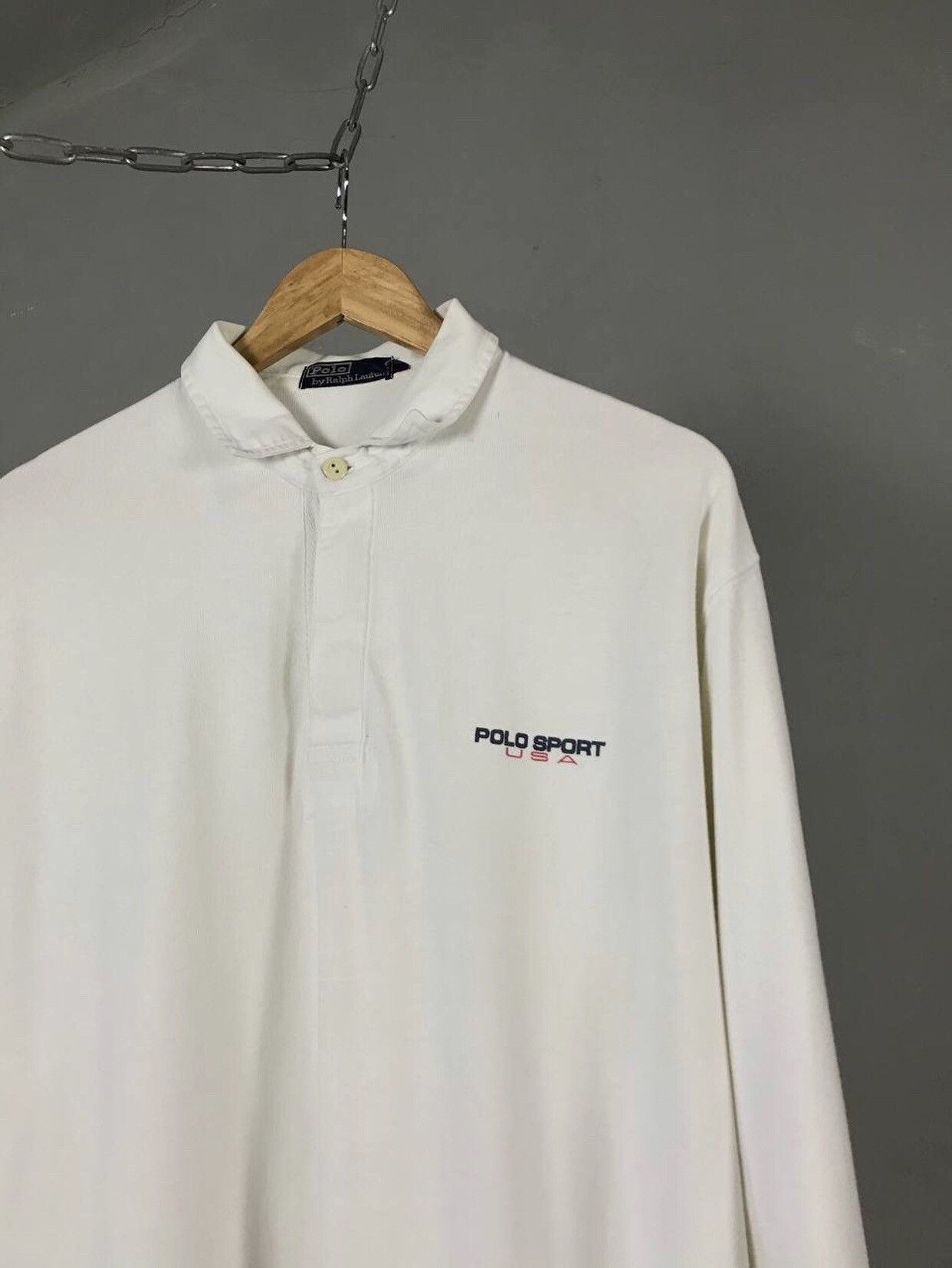 Polo Ralph Lauren Polo Ralph Lauren Sport USA vintage polo longsleeve Size US L / EU 52-54 / 3 - 2 Thumbnail