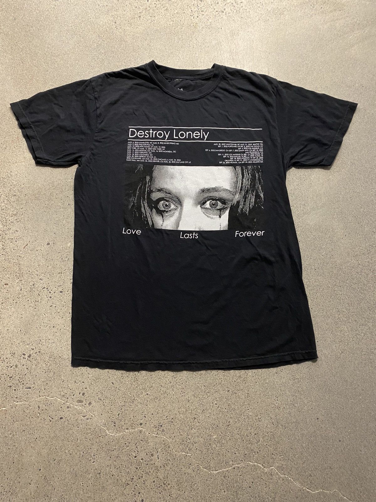 Tour Tee Destroy Lonely Ken Carson X Man Tour Tee Shirt Black | Grailed