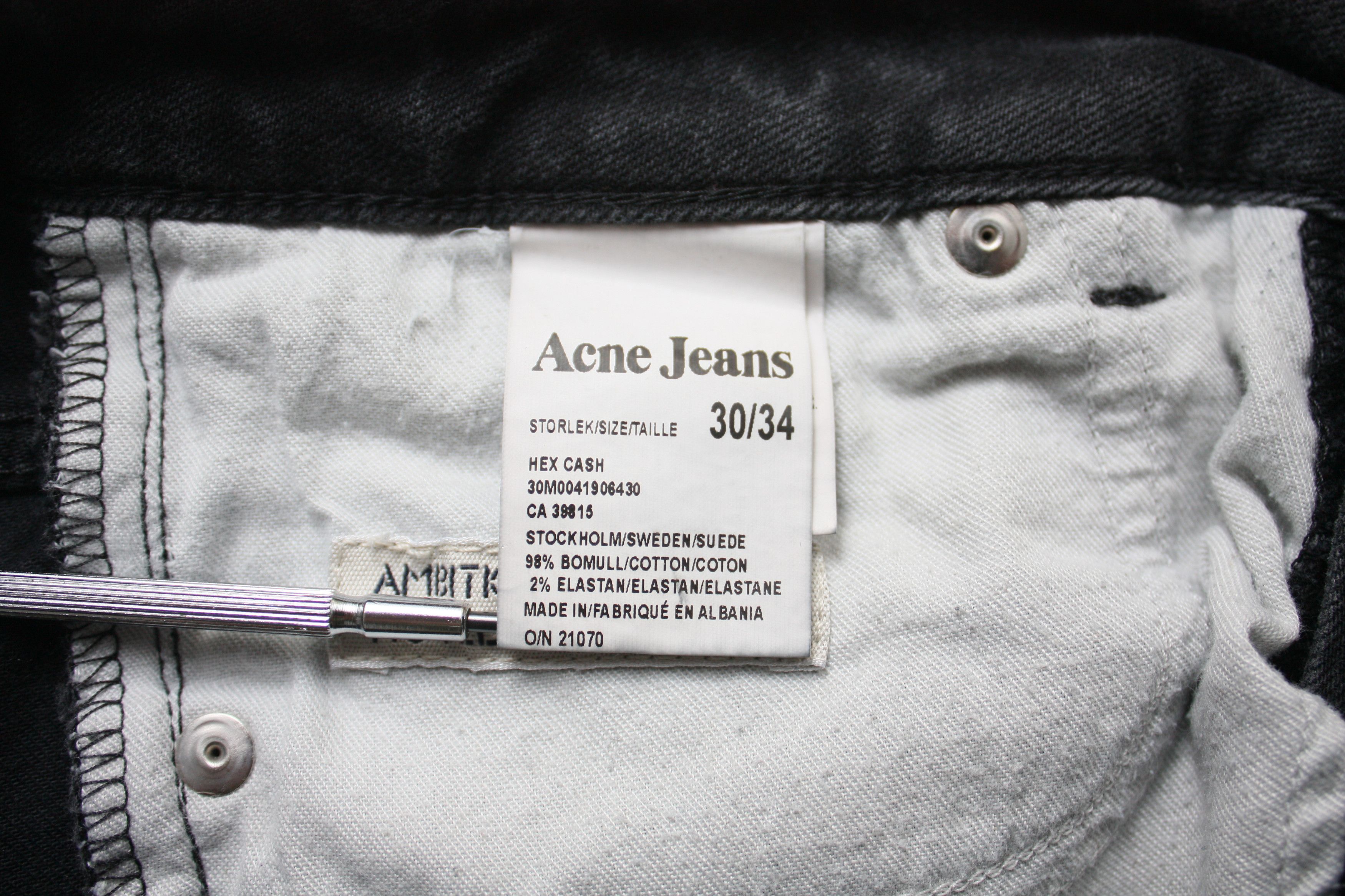 Acne Studios Acne Jeans HEX CASH 30/34 Black Denim Jeans Size 30" / US 8 / IT 44 - 6 Thumbnail
