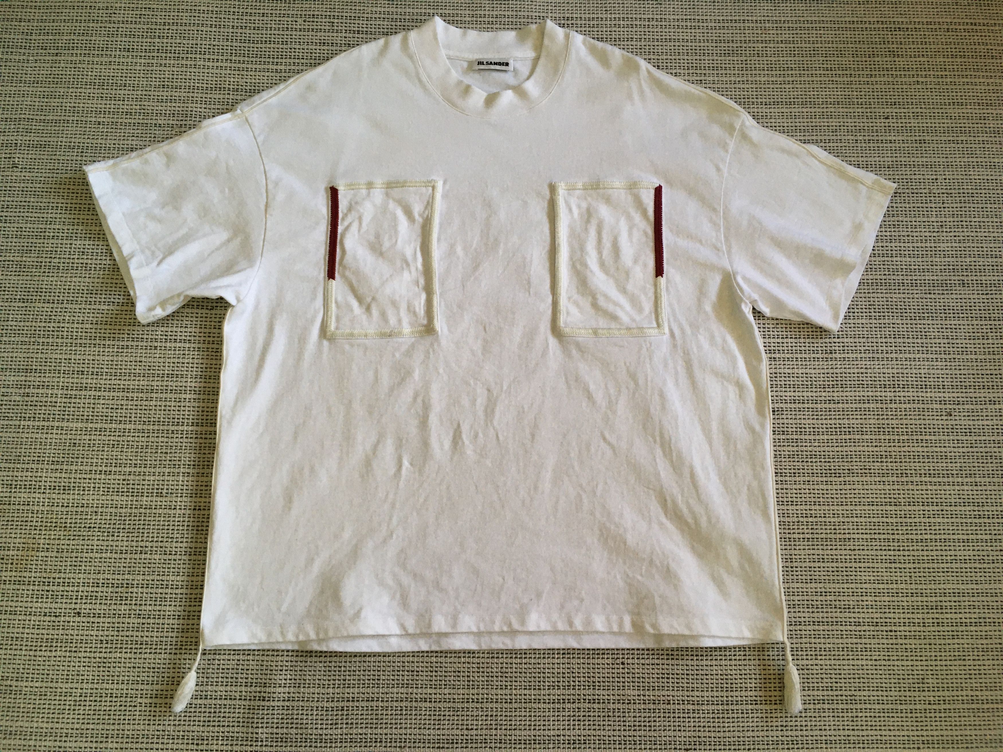 Jil sander Seam and Fringing Detail tshirr
