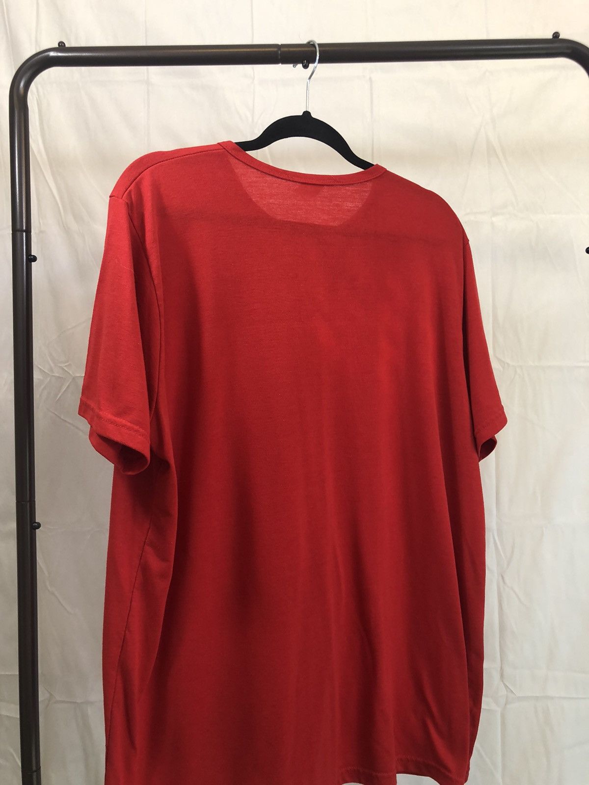 Vintage Blank Red Boxy Oversized Crew Neck Tee Size US XL / EU 56 / 4 - 19 Thumbnail