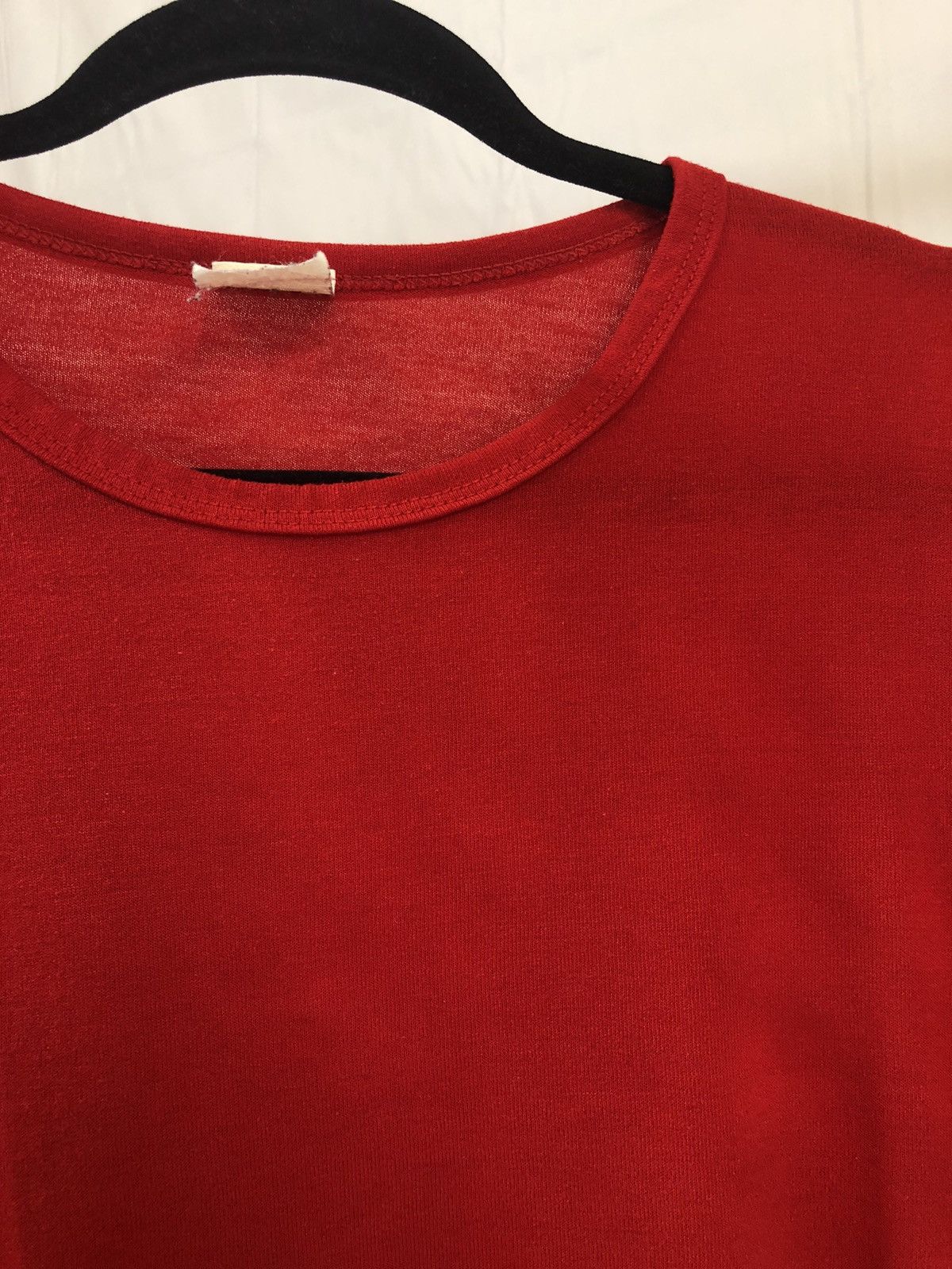 Vintage Blank Red Boxy Oversized Crew Neck Tee Size US XL / EU 56 / 4 - 12 Thumbnail