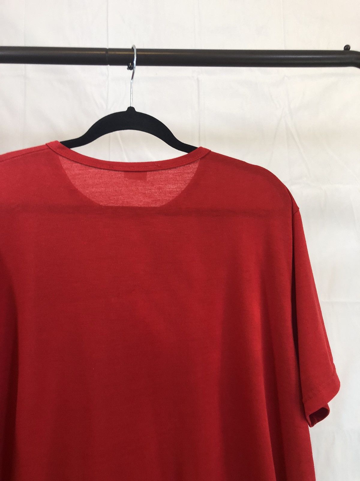 Vintage Blank Red Boxy Oversized Crew Neck Tee Size US XL / EU 56 / 4 - 14 Thumbnail