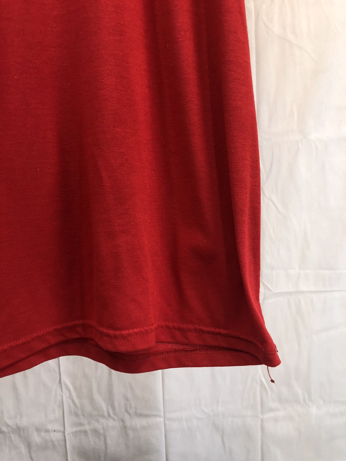 Vintage Blank Red Boxy Oversized Crew Neck Tee Size US XL / EU 56 / 4 - 9 Thumbnail