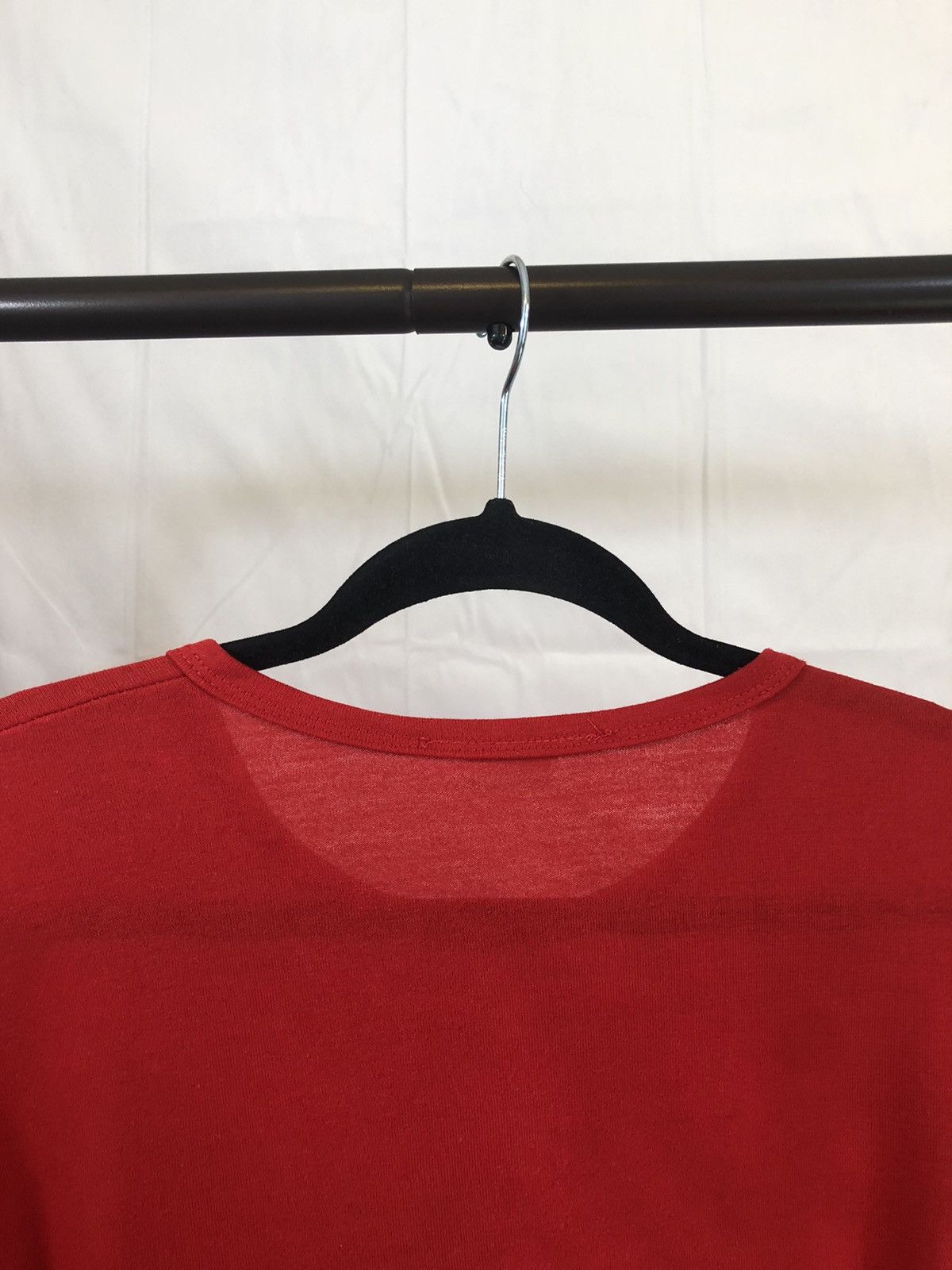 Vintage Blank Red Boxy Oversized Crew Neck Tee Size US XL / EU 56 / 4 - 16 Thumbnail