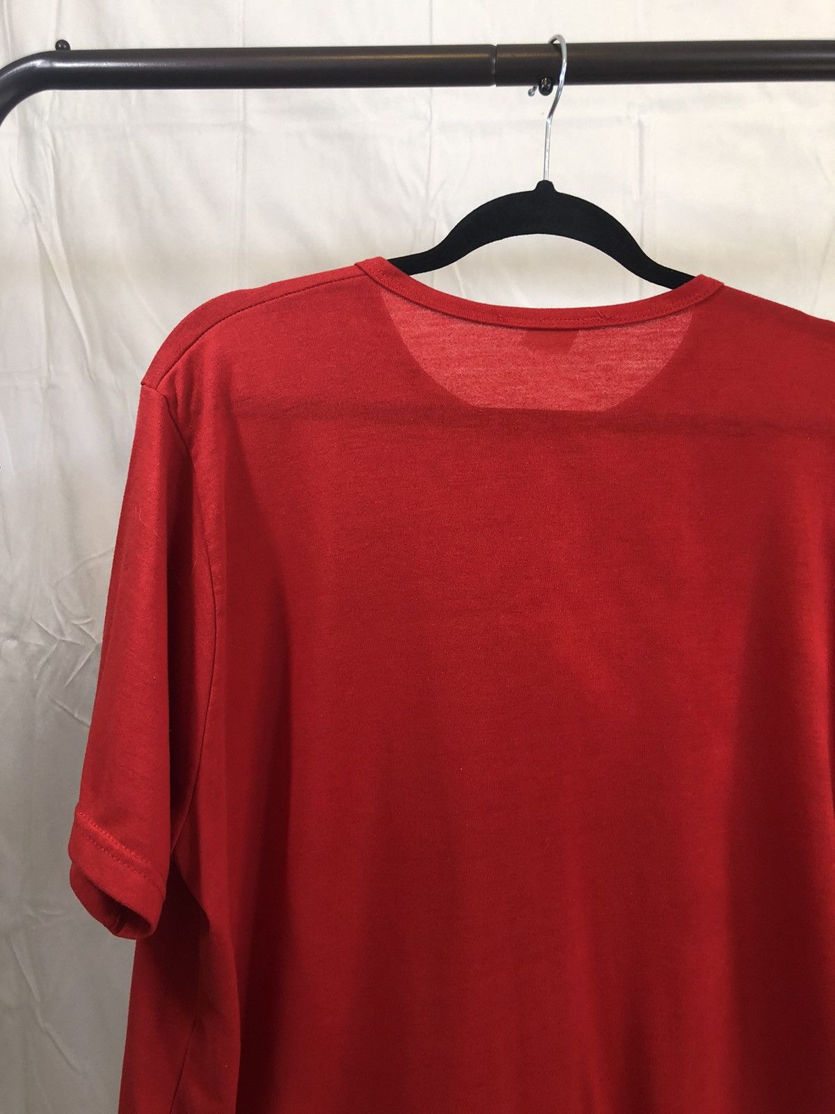 Vintage Blank Red Boxy Oversized Crew Neck Tee Size US XL / EU 56 / 4 - 15 Thumbnail