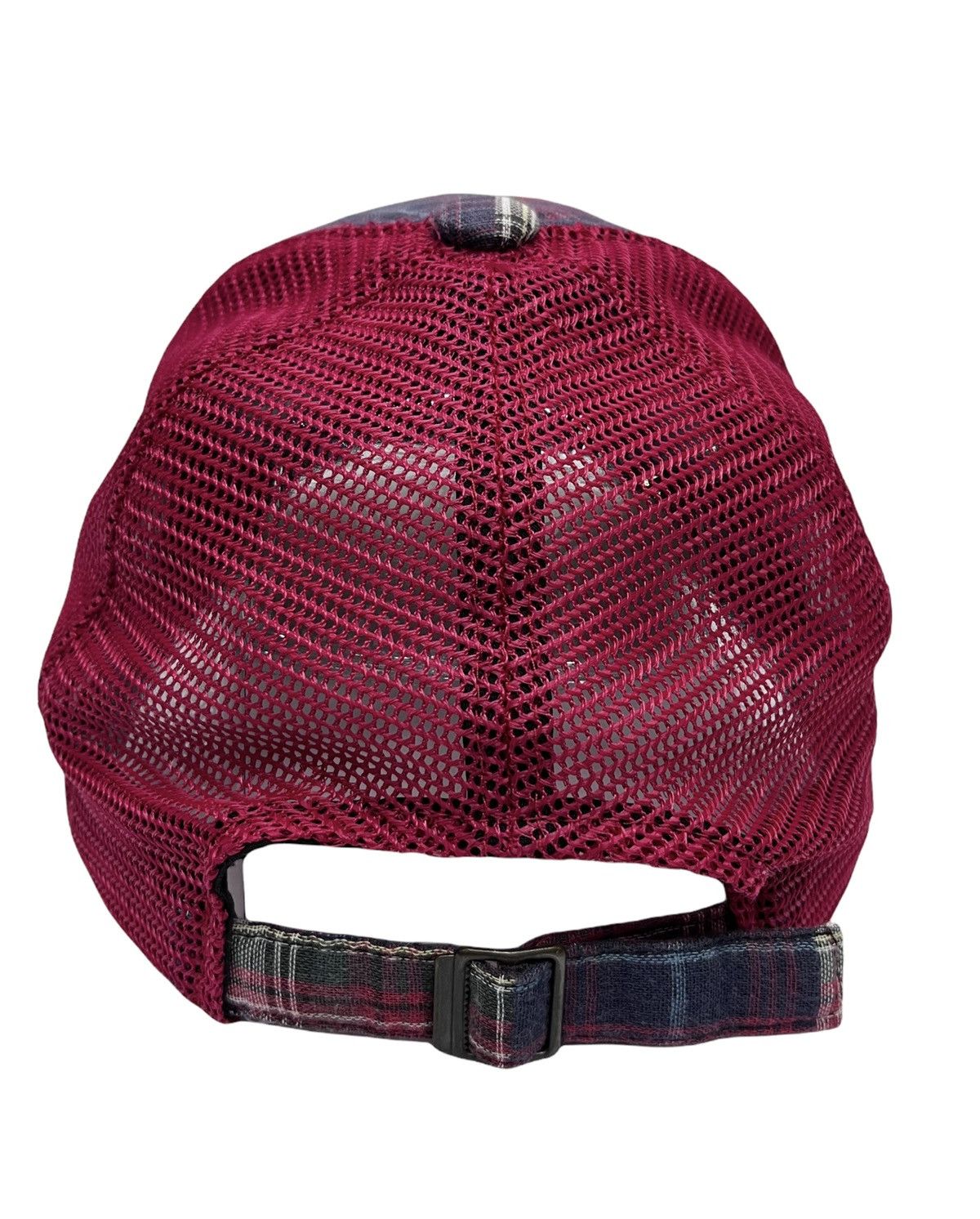 Japanese Brand DOPE🔥MISHI GAMI Smiley Distressed Tartan Trucker Hat Size ONE SIZE - 7 Thumbnail