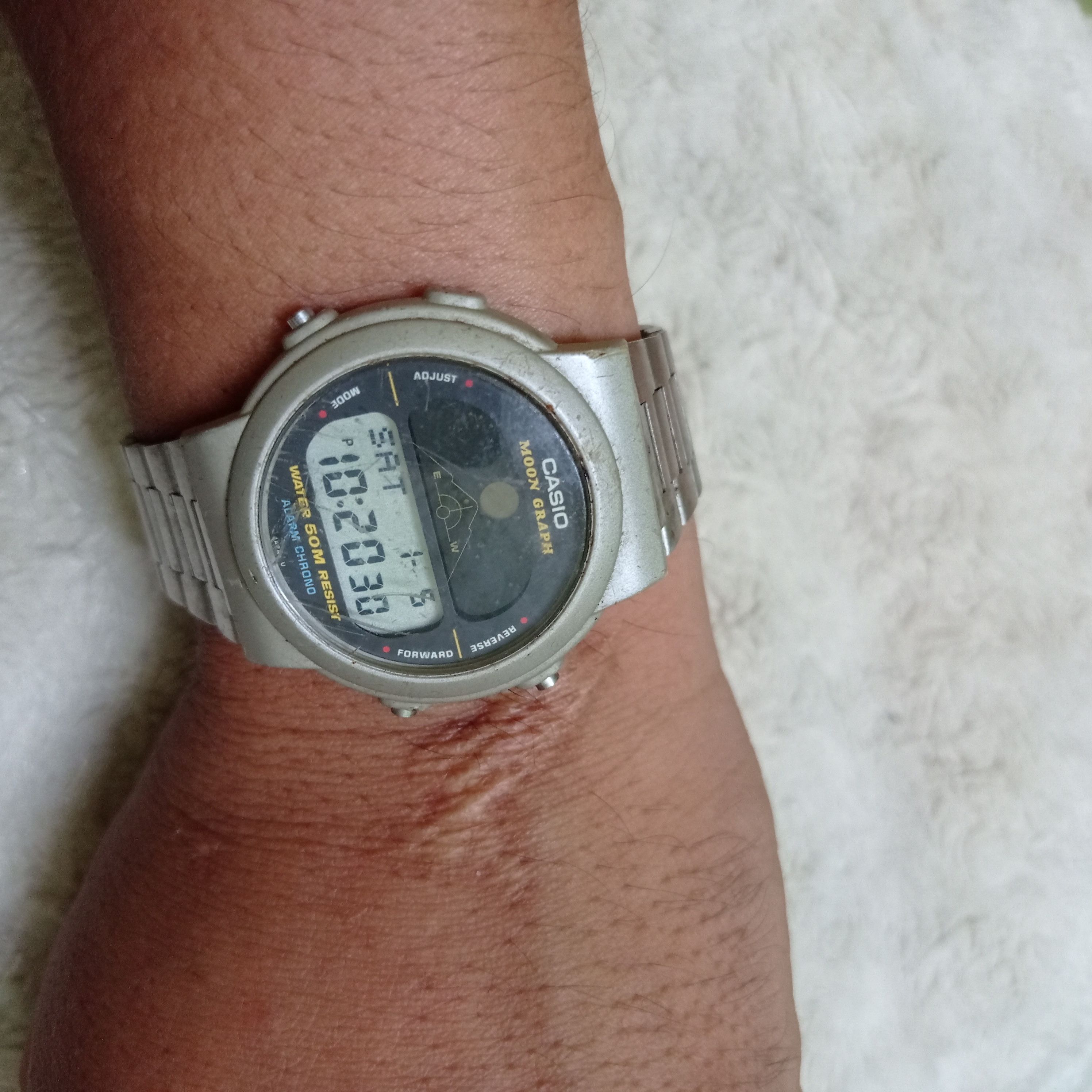Casio × Japanese Brand × Vintage Retro Old Casio Moon Graph