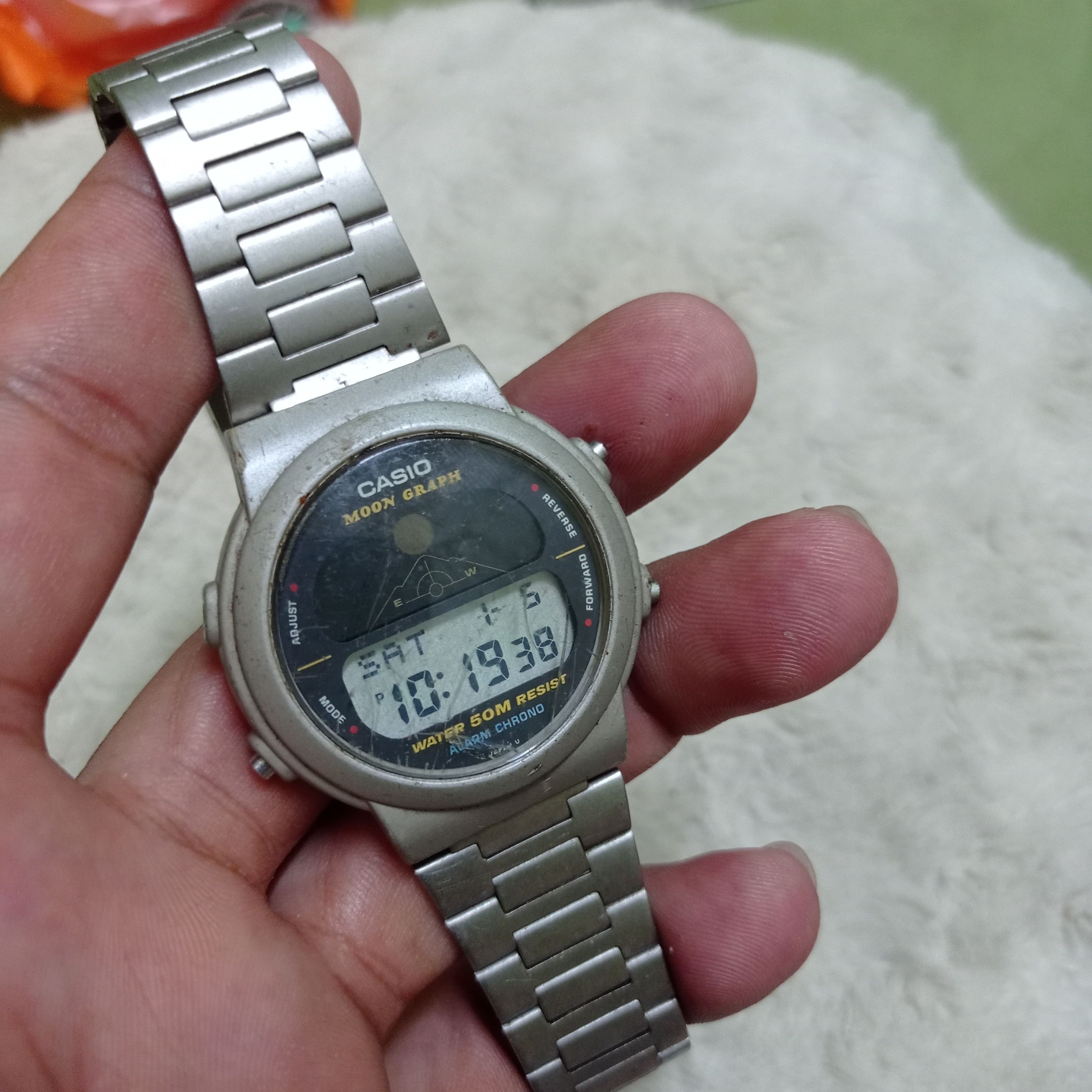 832 GMW-61 stainless moon graph腕時計ムーン