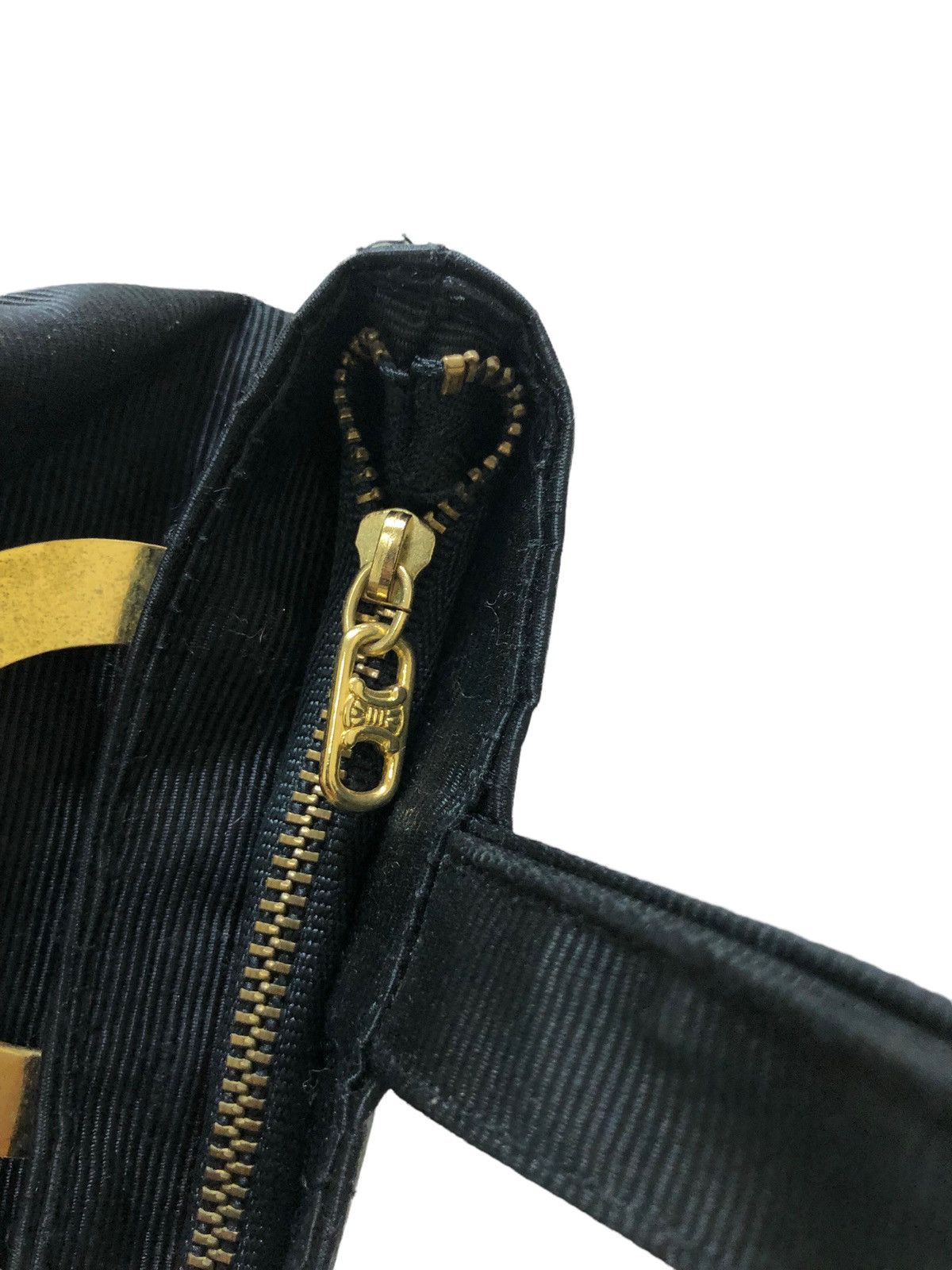 Celine GRAIL🔥90s Celine Paris Gold Plated Logo Utility Bag Size ONE SIZE - 4 Thumbnail