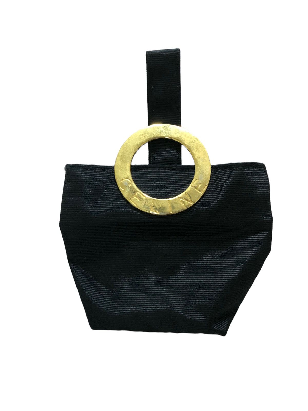 Celine GRAIL🔥90s Celine Paris Gold Plated Logo Utility Bag Size ONE SIZE - 2 Thumbnail