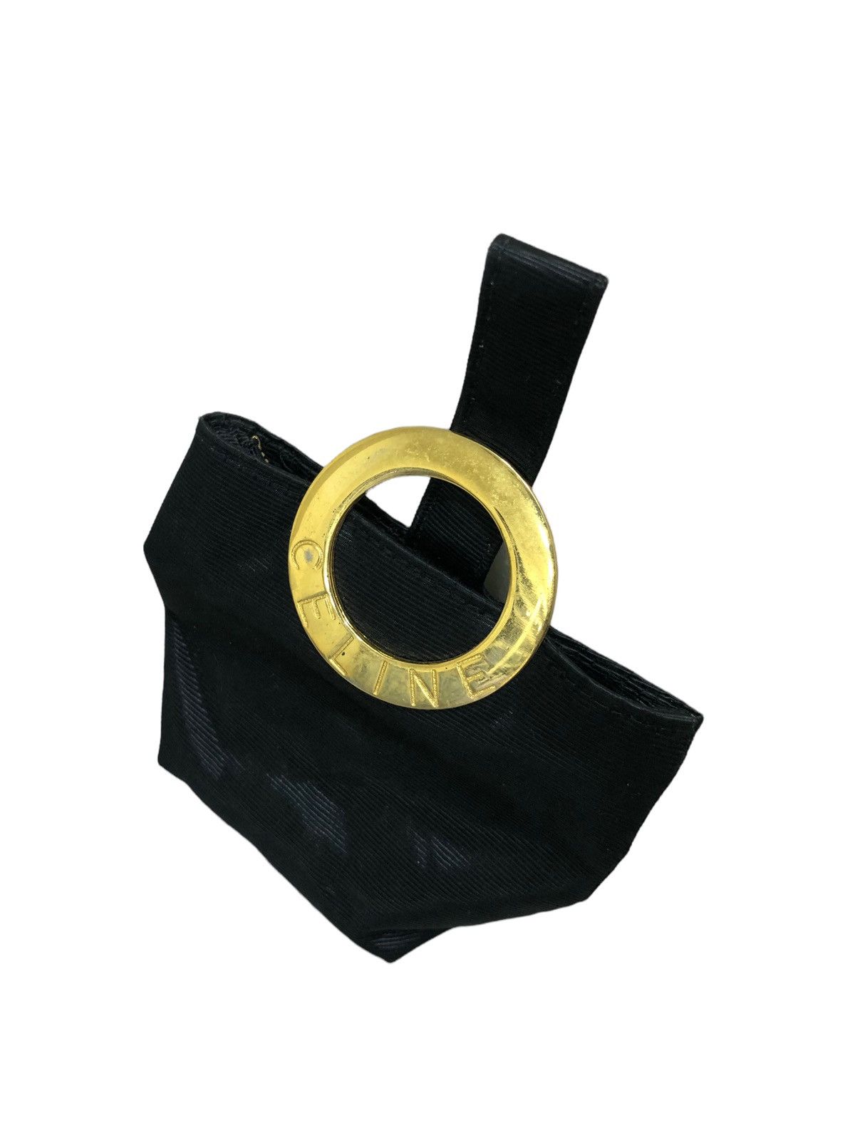 Celine GRAIL🔥90s Celine Paris Gold Plated Logo Utility Bag Size ONE SIZE - 3 Thumbnail