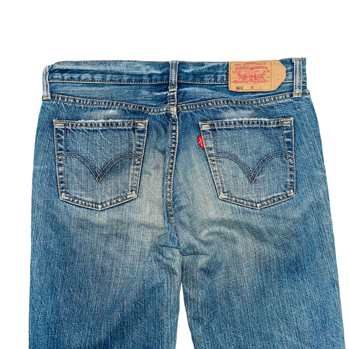 Levi's × Vintage Vintage 90s Levi's 501 Straight Cut Denim Jeans 31x31 Size US 31 - 4 Thumbnail