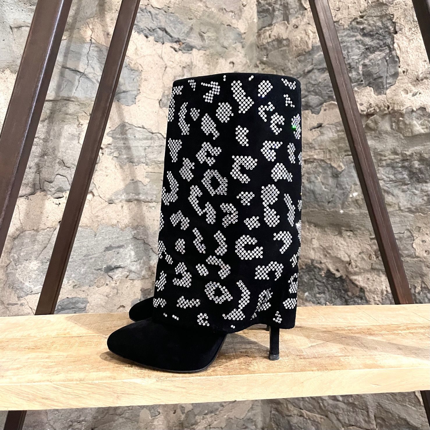 Balmain × Giuseppe Zanotti Giuseppe Zanotti x Balmain Suede Boots with Swarovski Size US 9 / IT 39 - 5 Thumbnail