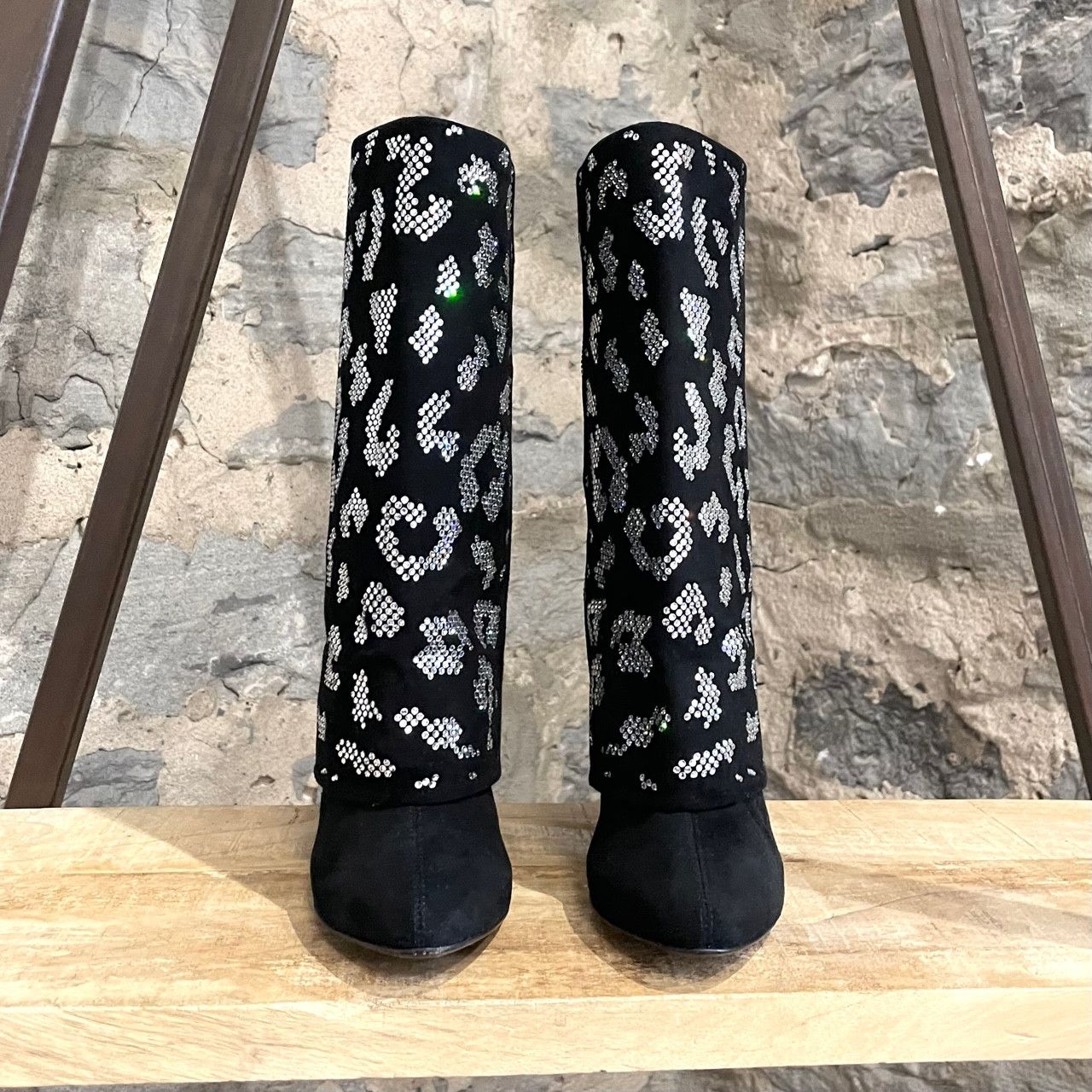Balmain × Giuseppe Zanotti Giuseppe Zanotti x Balmain Suede Boots with Swarovski Size US 9 / IT 39 - 3 Thumbnail