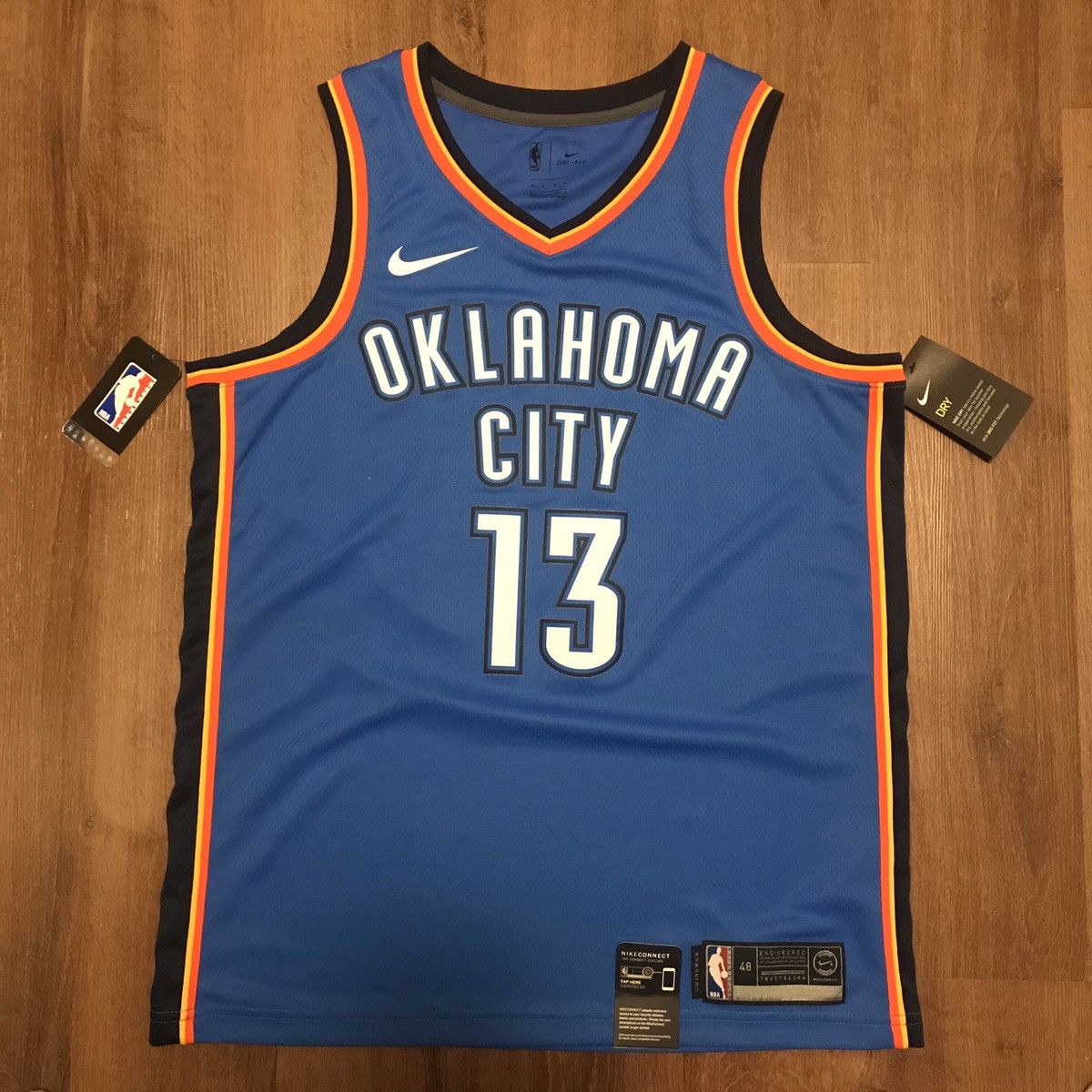 NBA × Nike Authentic Nike Elite Paul George NBA Jersey OKC Thunder Size US L / EU 52-54 / 3 - 1 Thumbnail