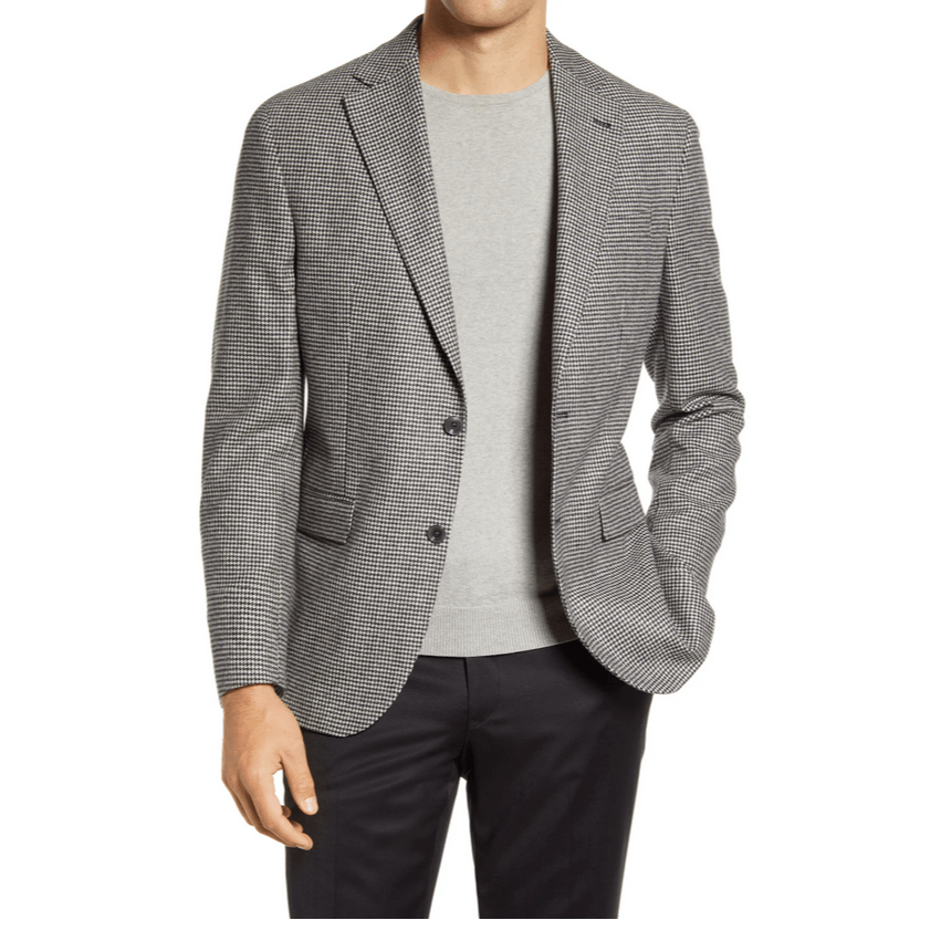New 678$ Jack Victor Midland 36R Houndstooth Wool Sport Coat