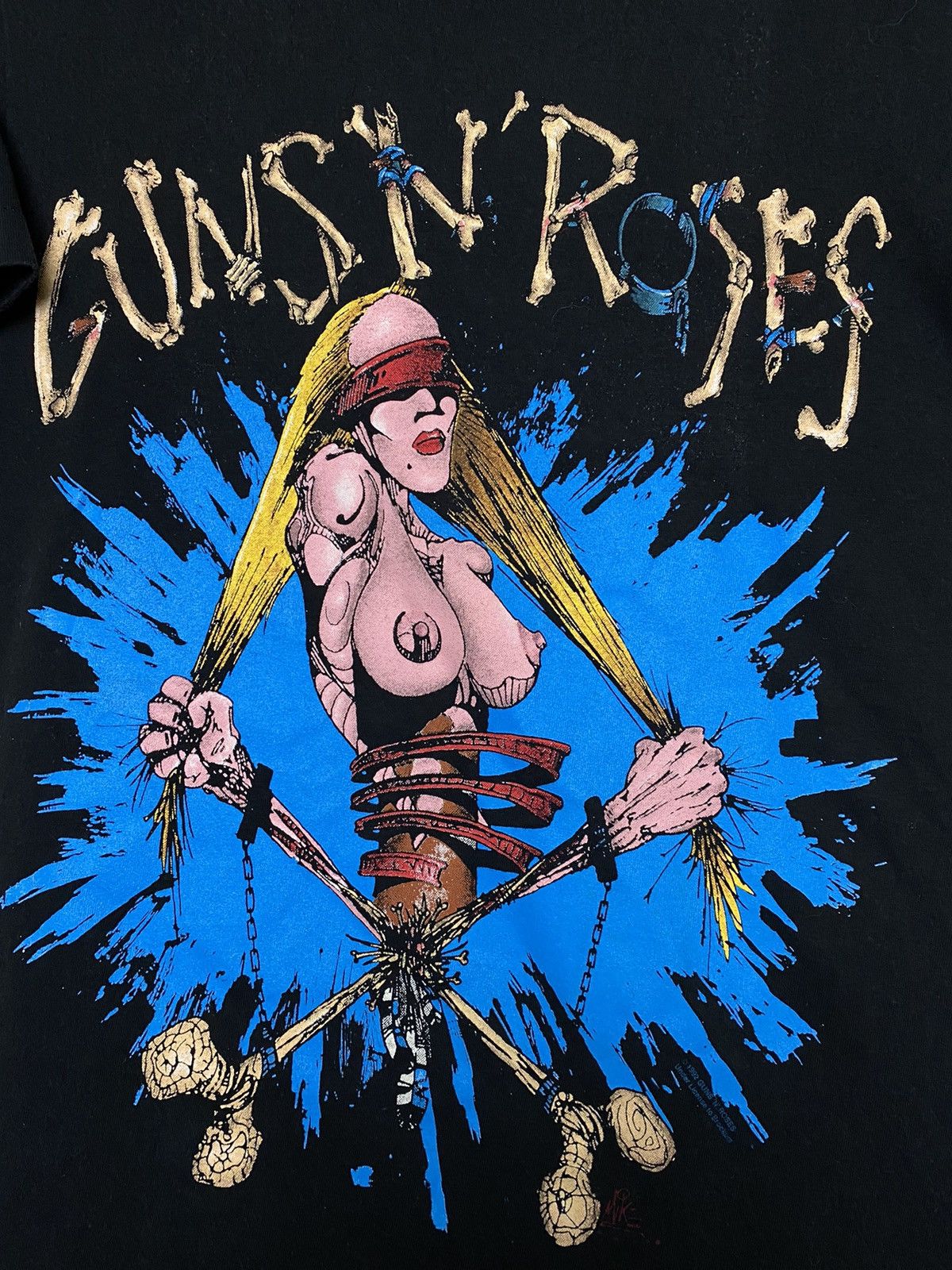 Band Tees × Vintage Vintage Guns N Roses Pretty Tied Up 1992 T Shirt Tee Size US S / EU 44-46 / 1 - 2 Thumbnail
