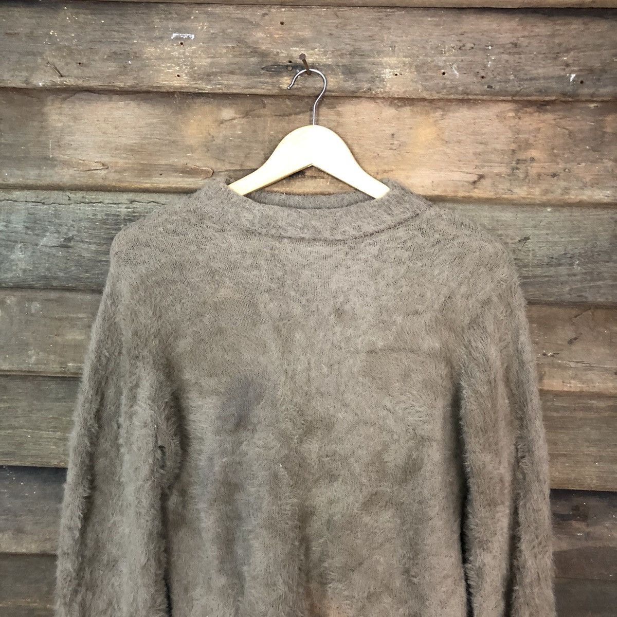 Homespun Knitwear × Japanese Brand Closshi Brown Shag Shaggy Fur Mohair Knitwear #6964 Size M / US 6-8 / IT 42-44 - 2 Thumbnail