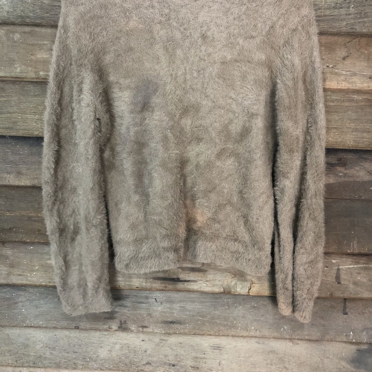 Homespun Knitwear × Japanese Brand Closshi Brown Shag Shaggy Fur Mohair Knitwear #6964 Size M / US 6-8 / IT 42-44 - 3 Thumbnail