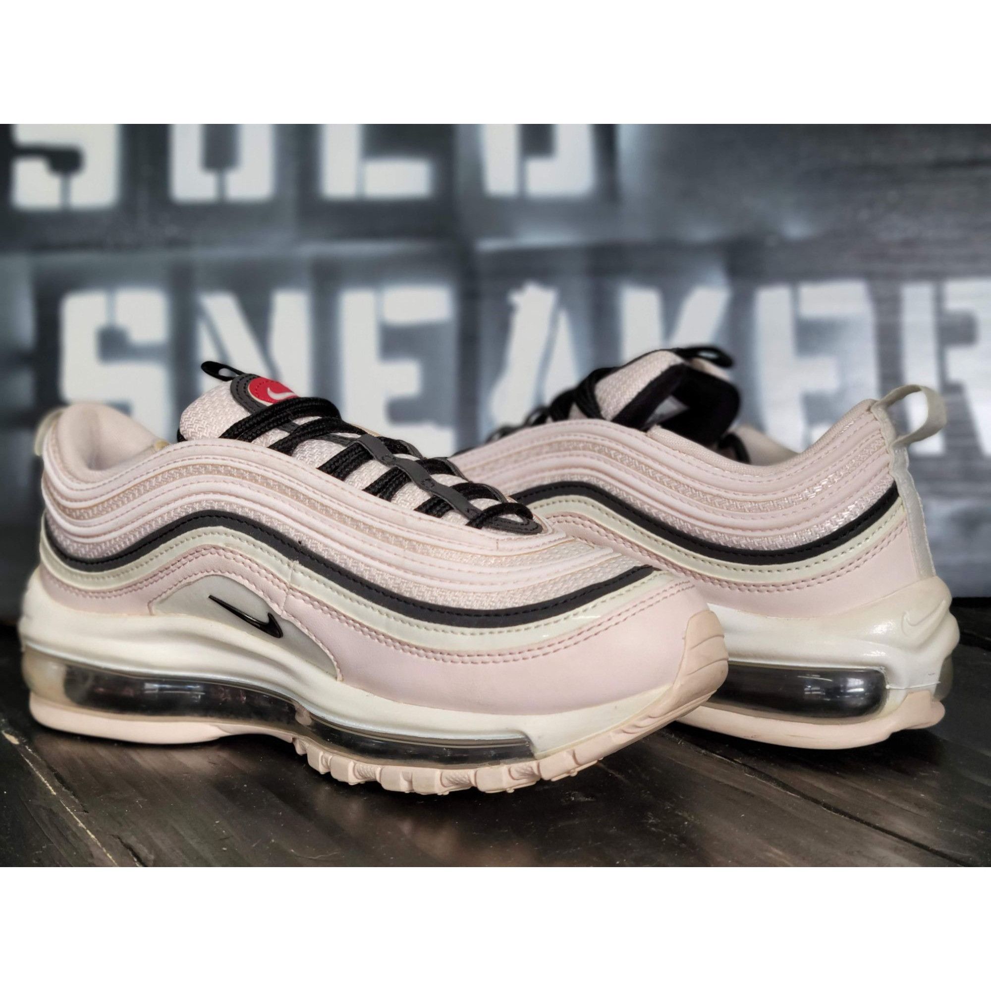 2019 Nike Air Max 97 White/Pink/Black Running Shoes 921733-6